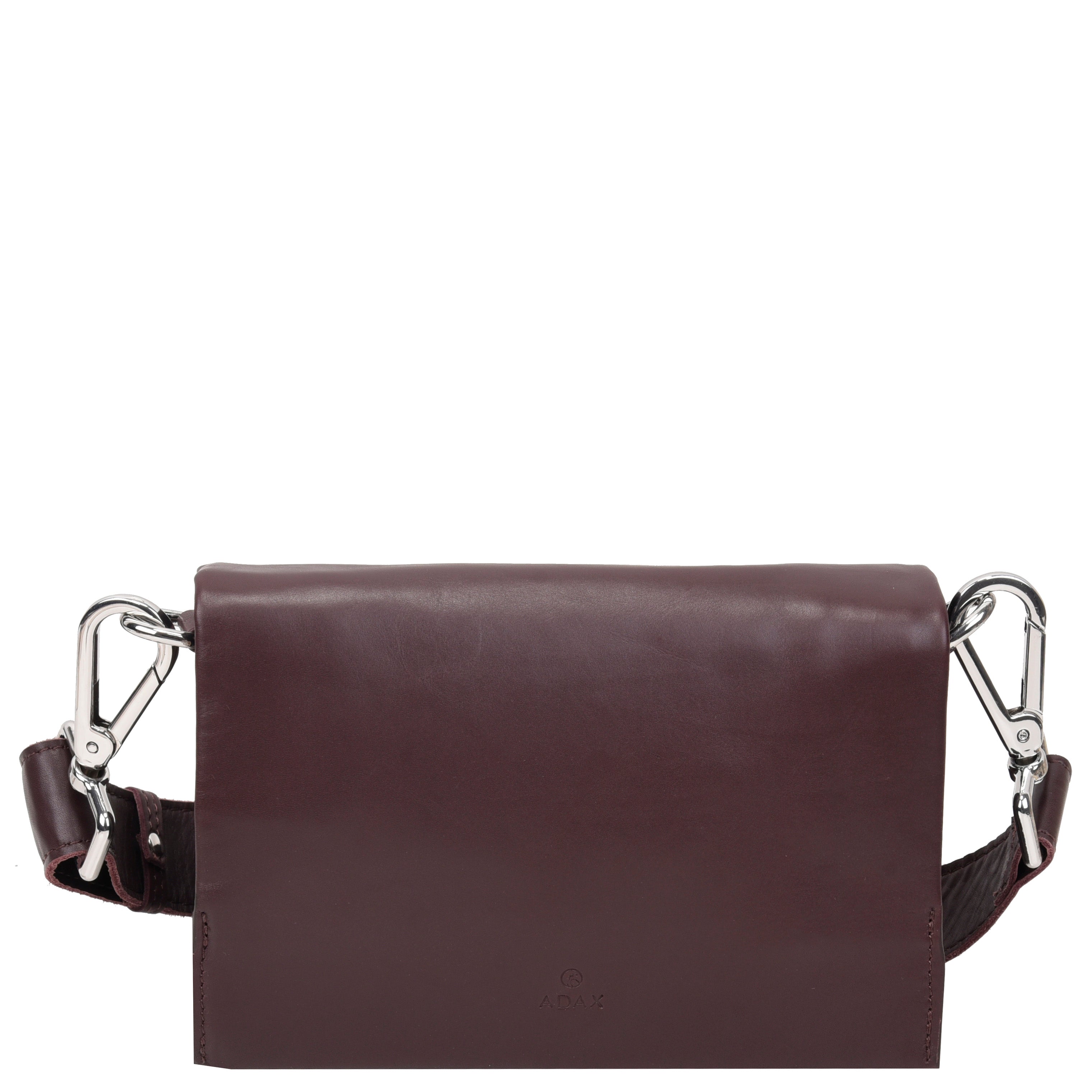Skinnveske | Klaffveske | Crossbody | Burgunder | Amalfi Franca