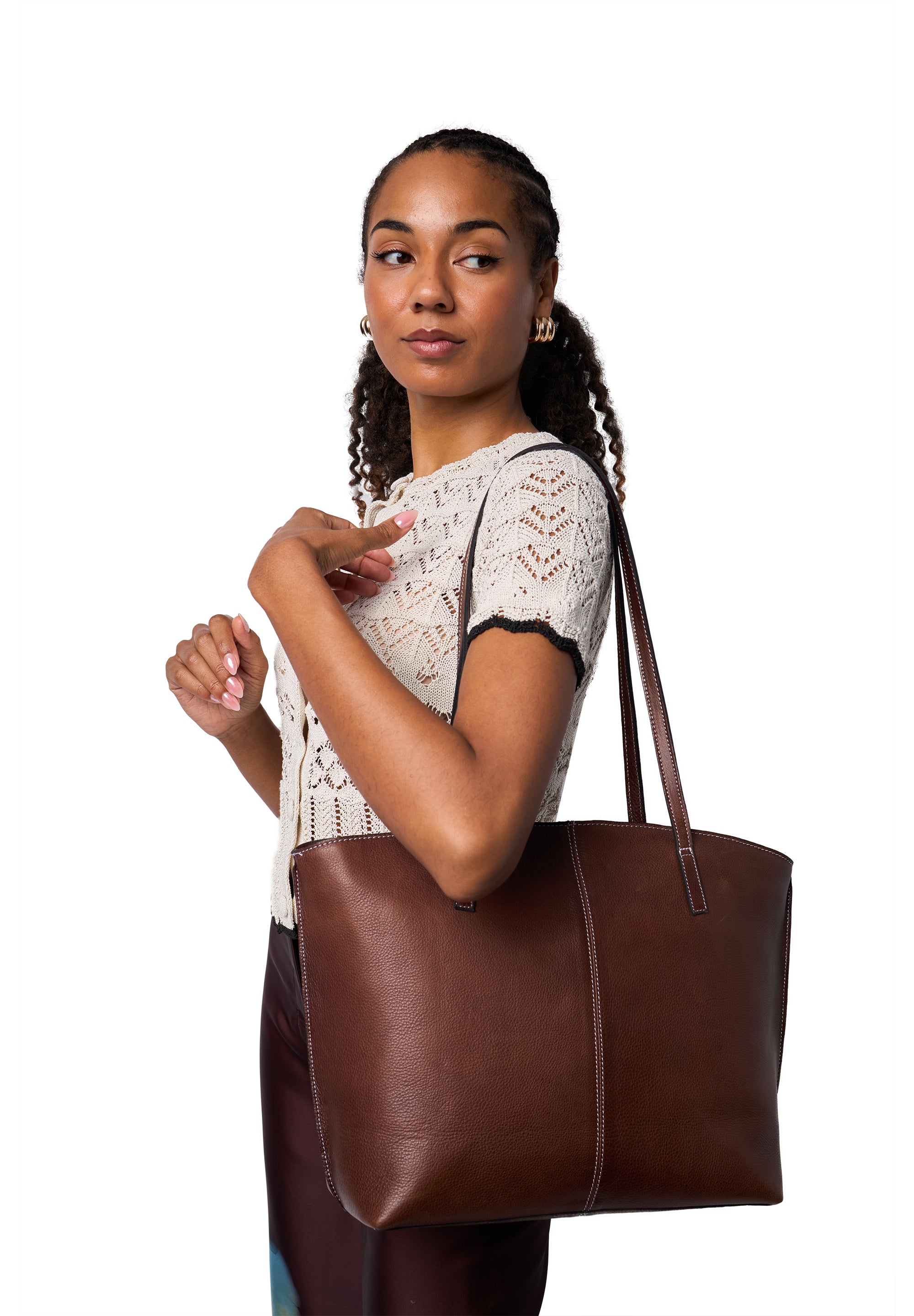 Skulderveske | Romslig | Woodsmoke | 10008 Malou Small