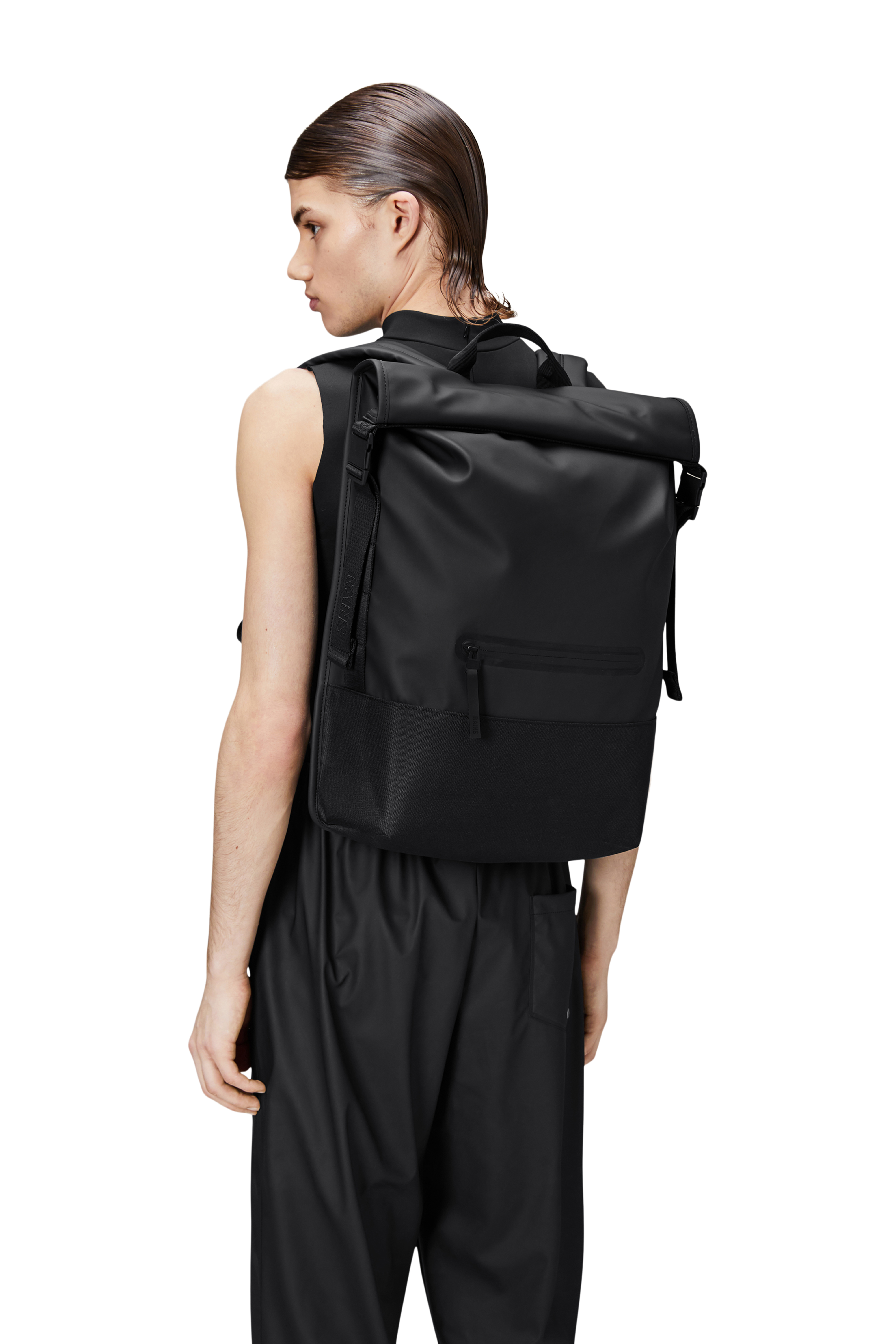 Ryggsekk | Rulletopp | Sort | Perfekt til Pc | Trail Rolltop 14320