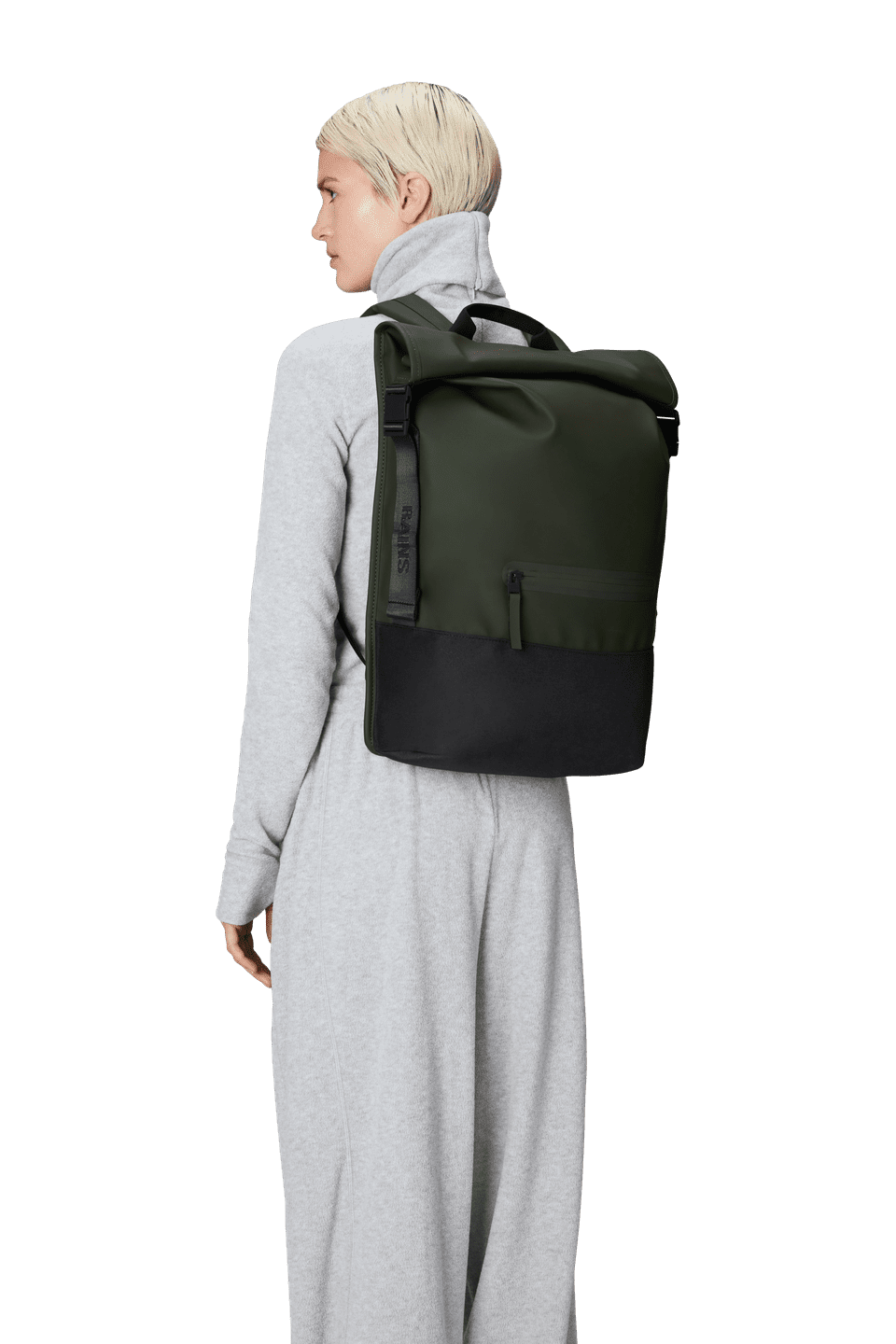 Ryggsekk | Rulletopp | Grønn | Perfekt til Pc | Trail Rolltop 14320
