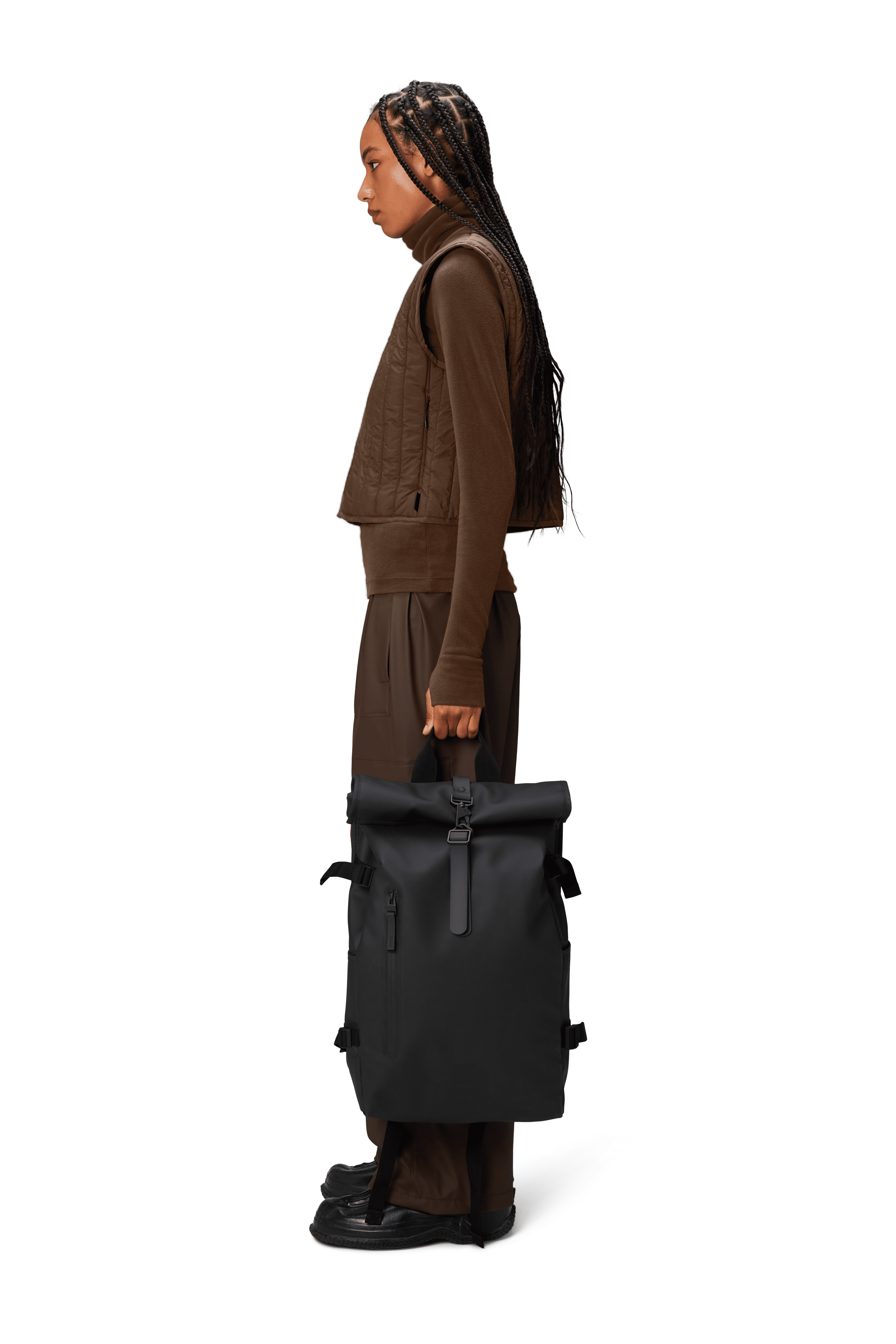 Ryggsekk | Stor | Sort | Vanntett | Rolltop Rucksack Large