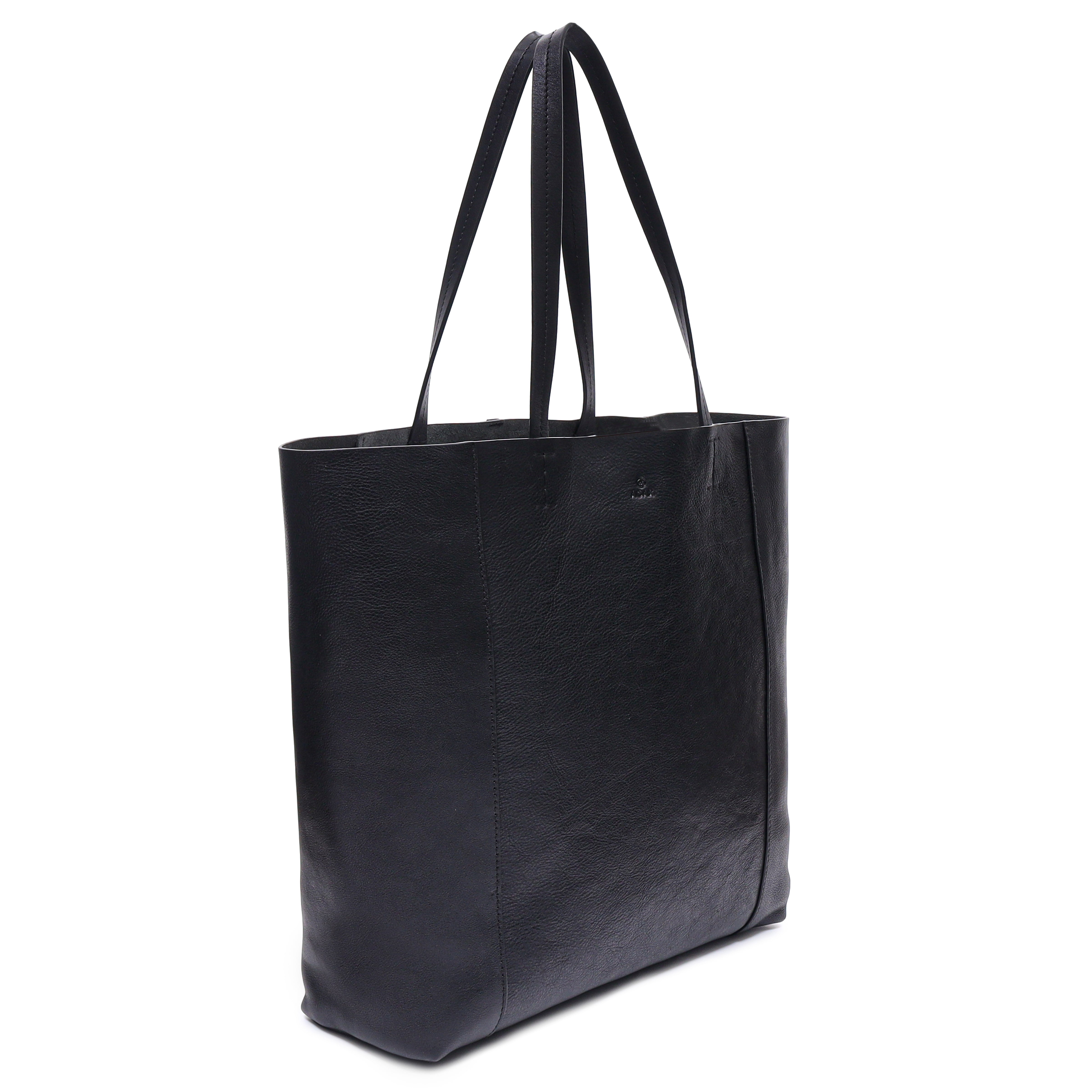 Skulderveske | Skinn | Sort | Portofino shopper Line