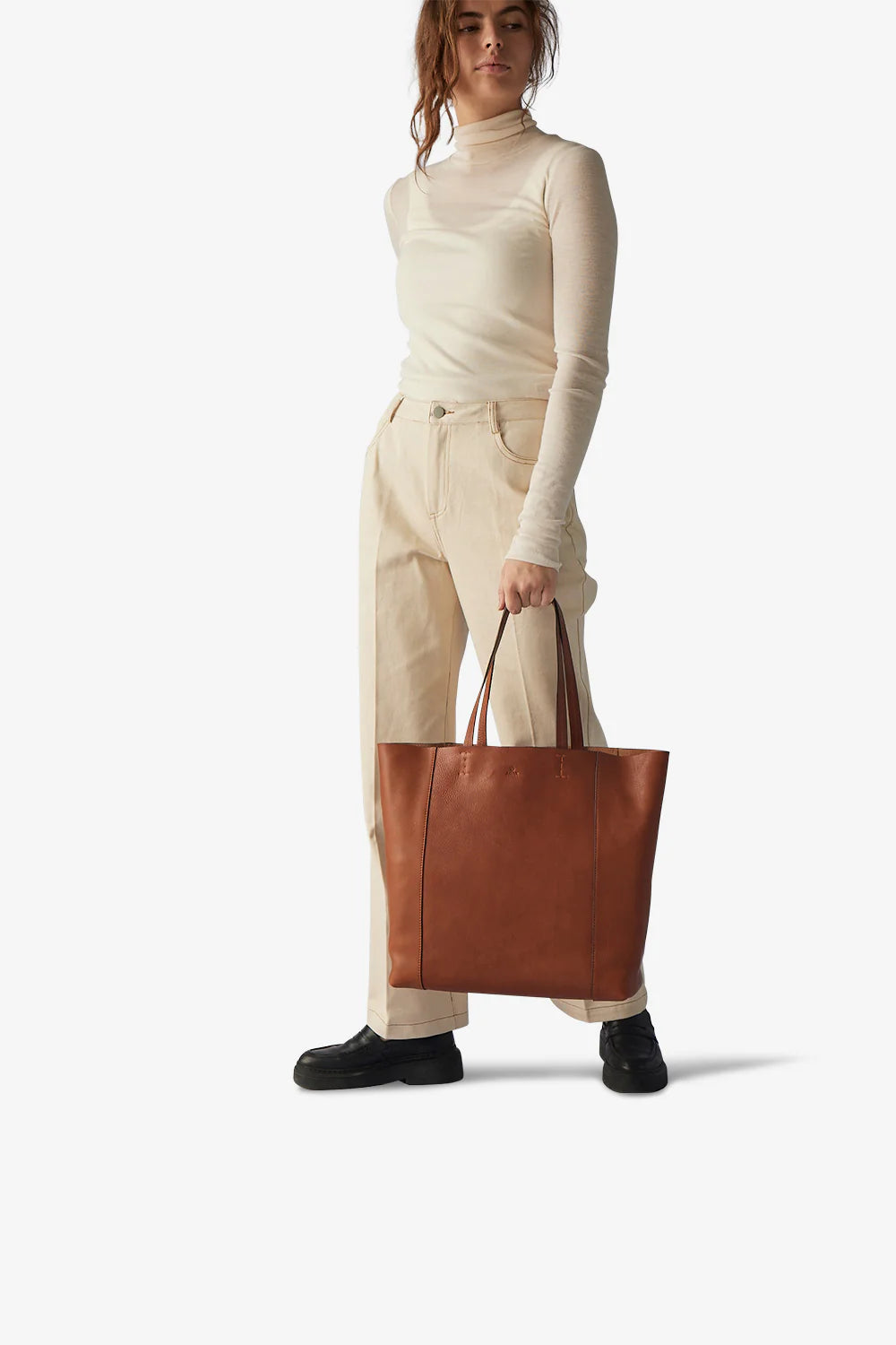Skulderveske | Skinn | Brun | Portofino shopper Line