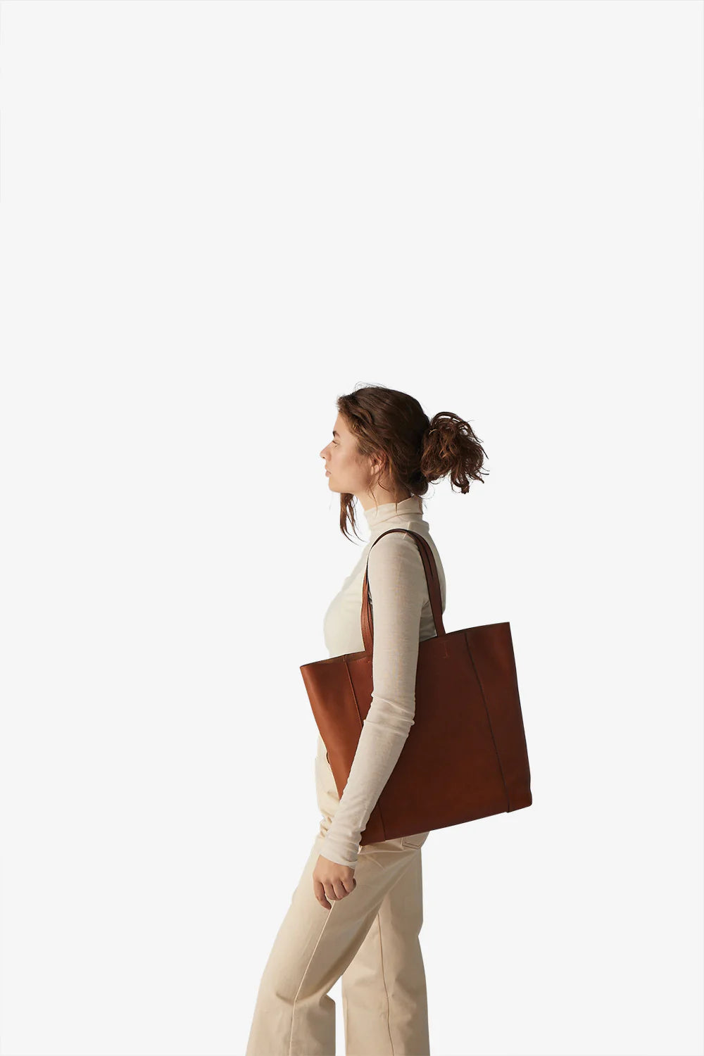 Skulderveske | Skinn | Brun | Portofino shopper Line