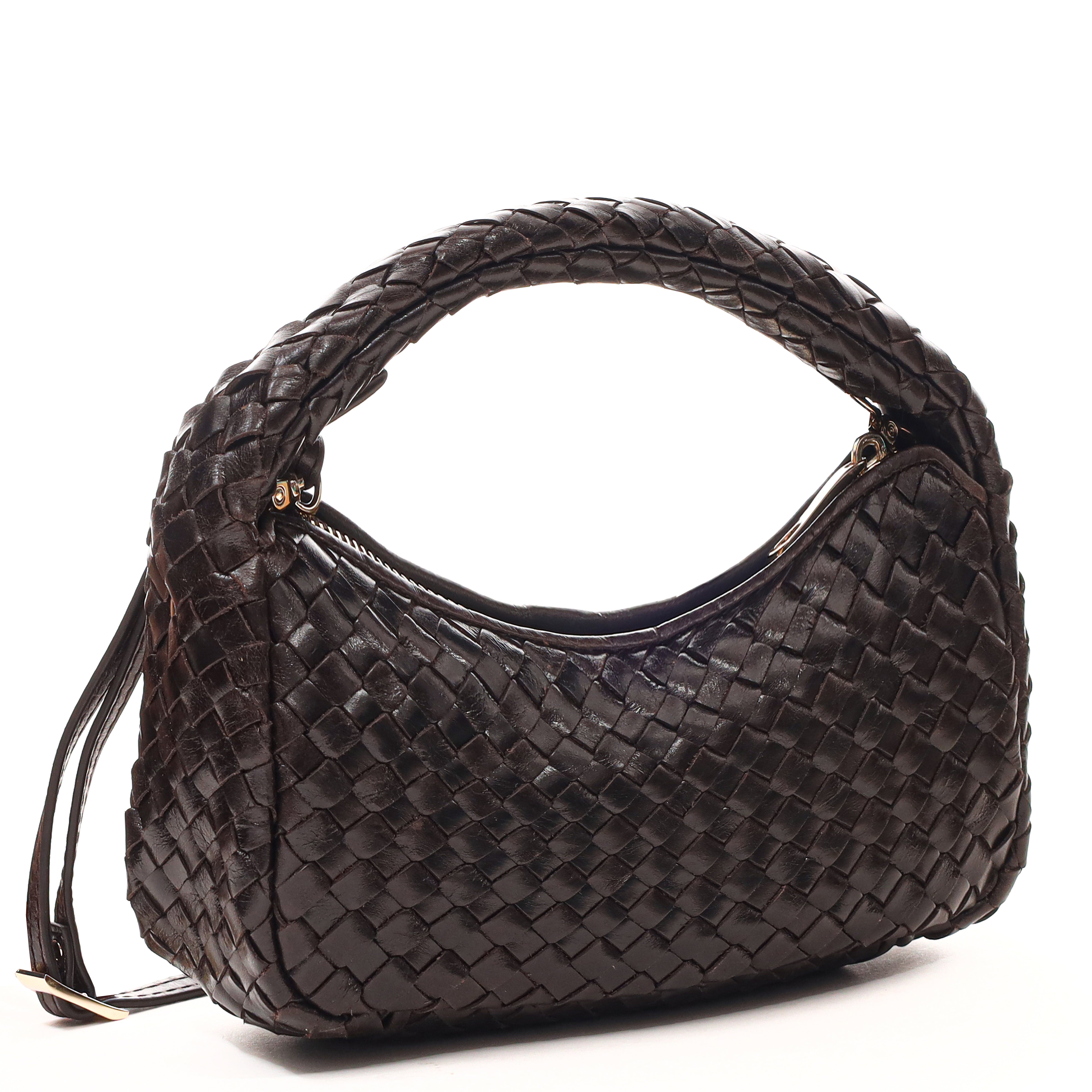 Håndveske | Skinn | Håndflettet | Mørk Brun | 21532609 Salerno Madelaine