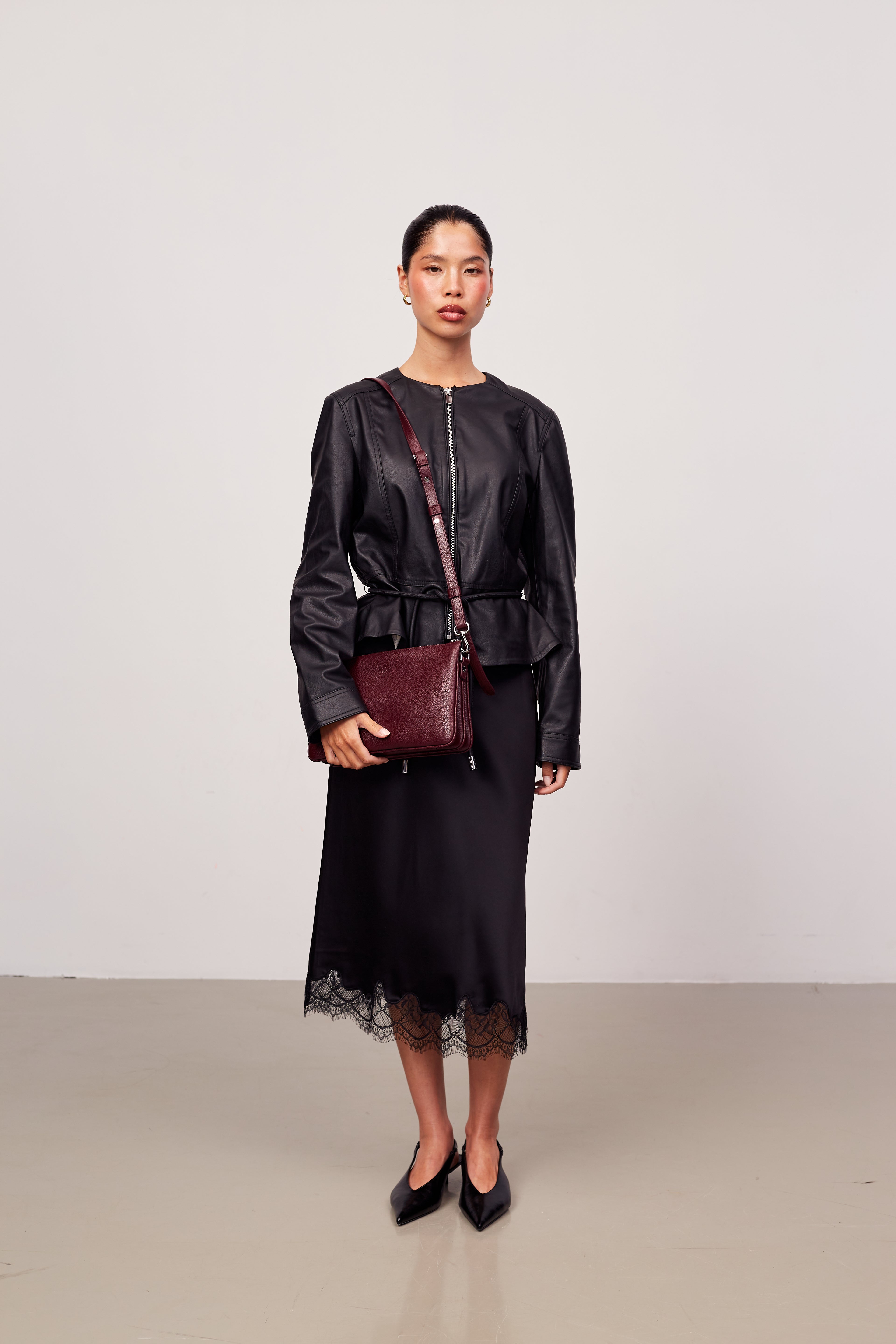 Cormorano skulderveske, Noor Burgundy