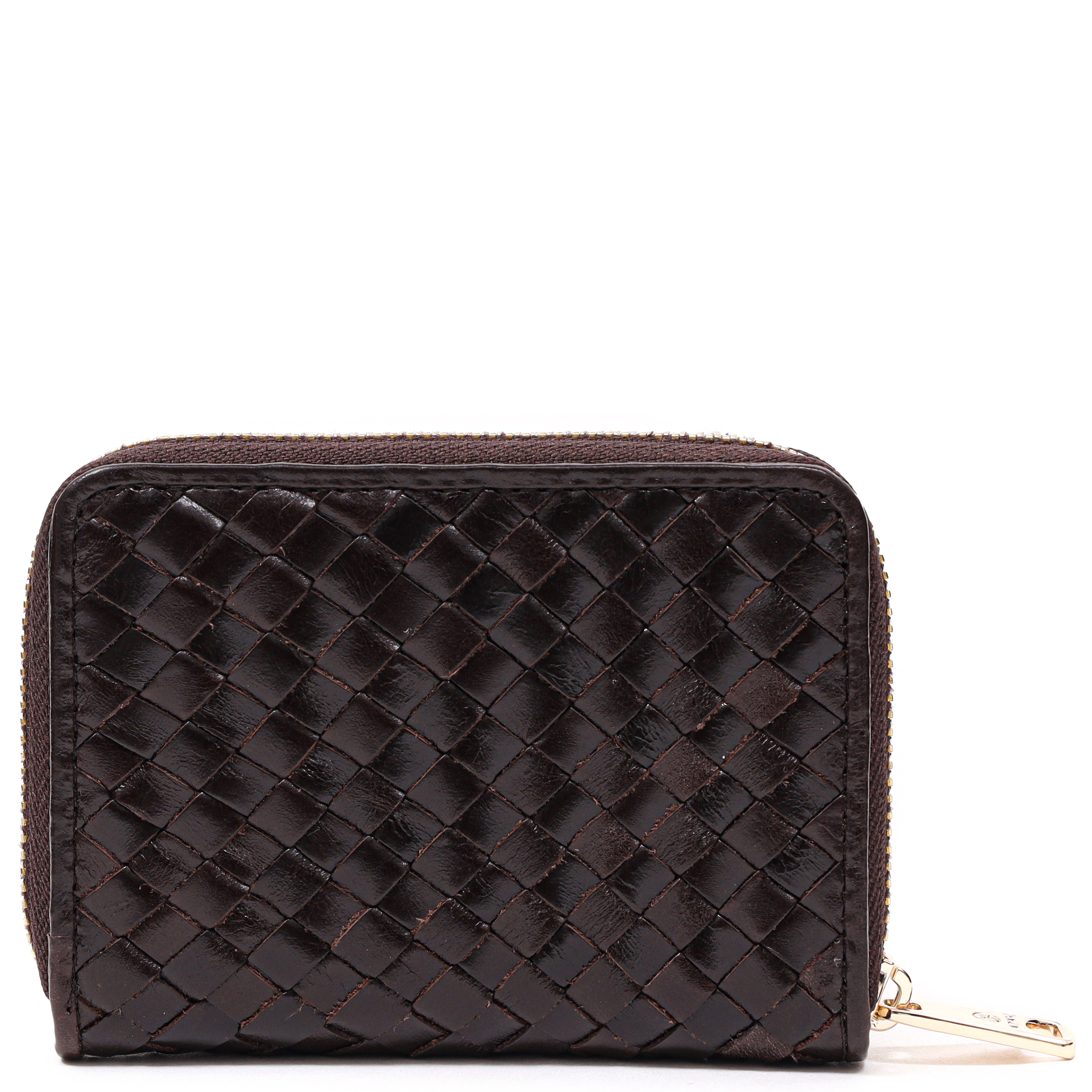 Lommebok | Flettet Skinn | Mørk Brun | 454426 | Salerno Cornelia