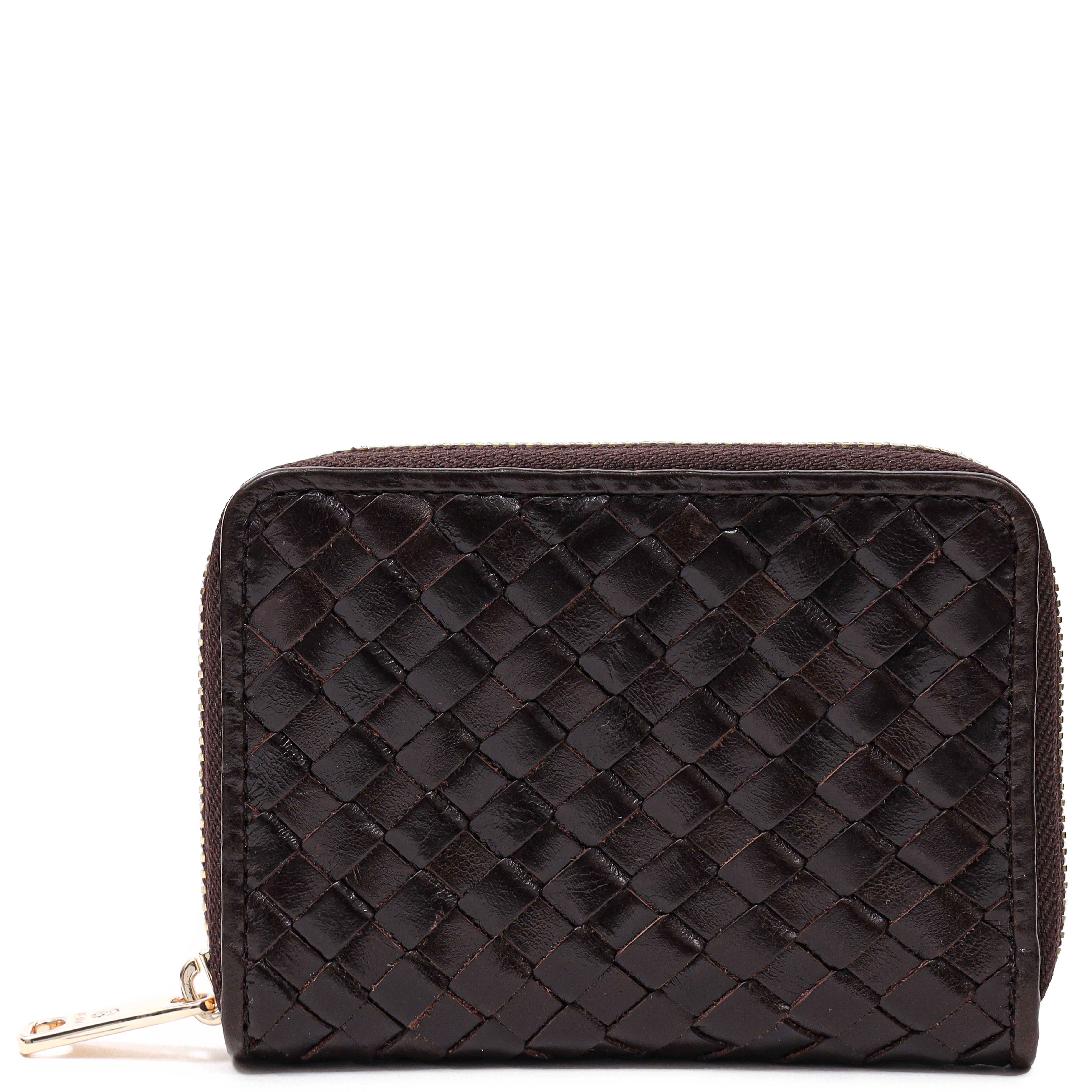 Lommebok | Flettet Skinn | Mørk Brun | 454426 | Salerno Cornelia