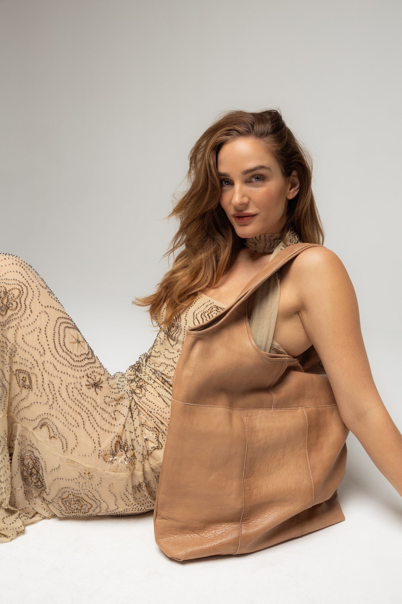 Skulderveske | Skinnnett | Taupe | Lyra Urban