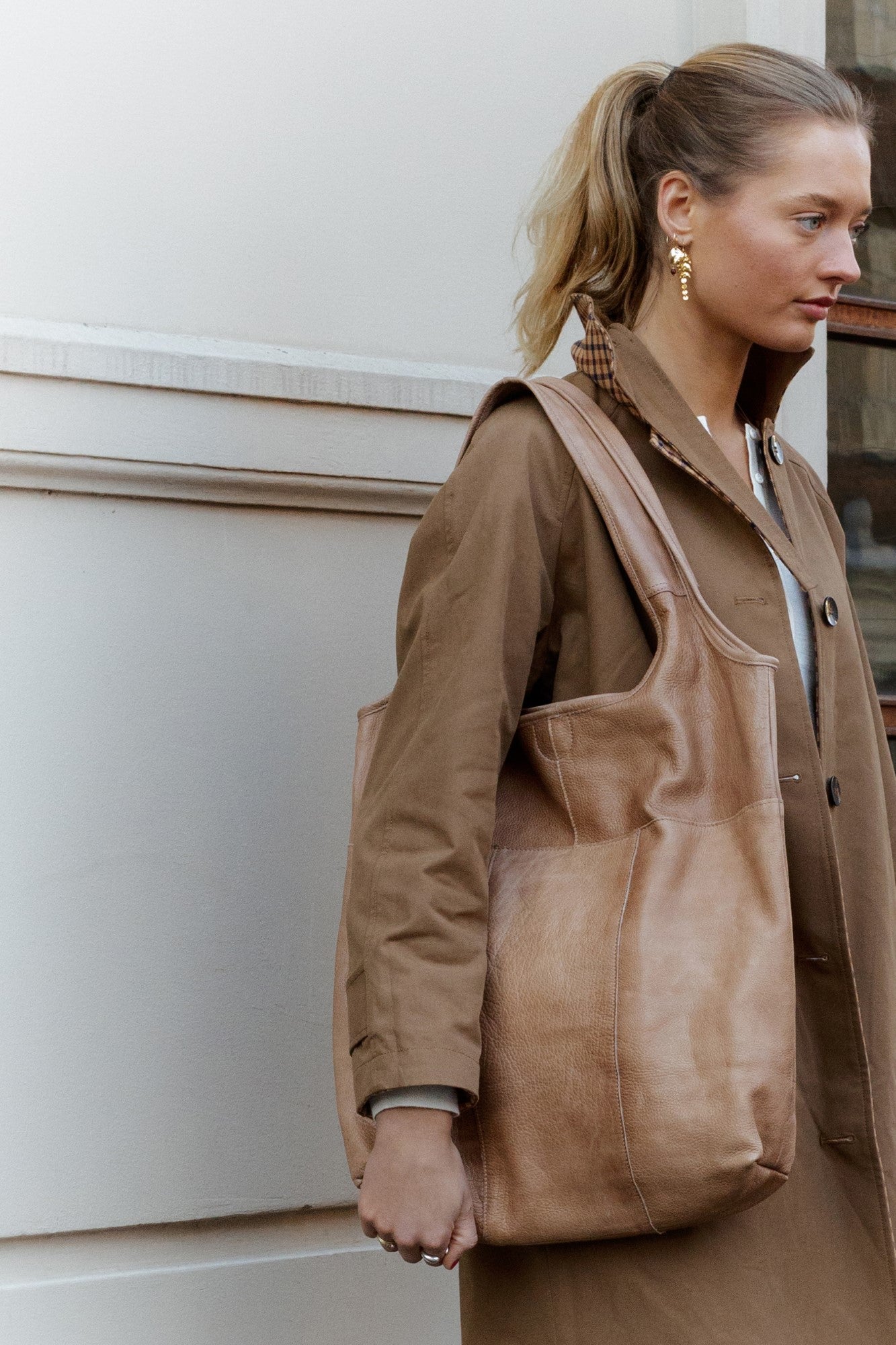 Skulderveske | Skinnnett | Taupe | Lyra Urban