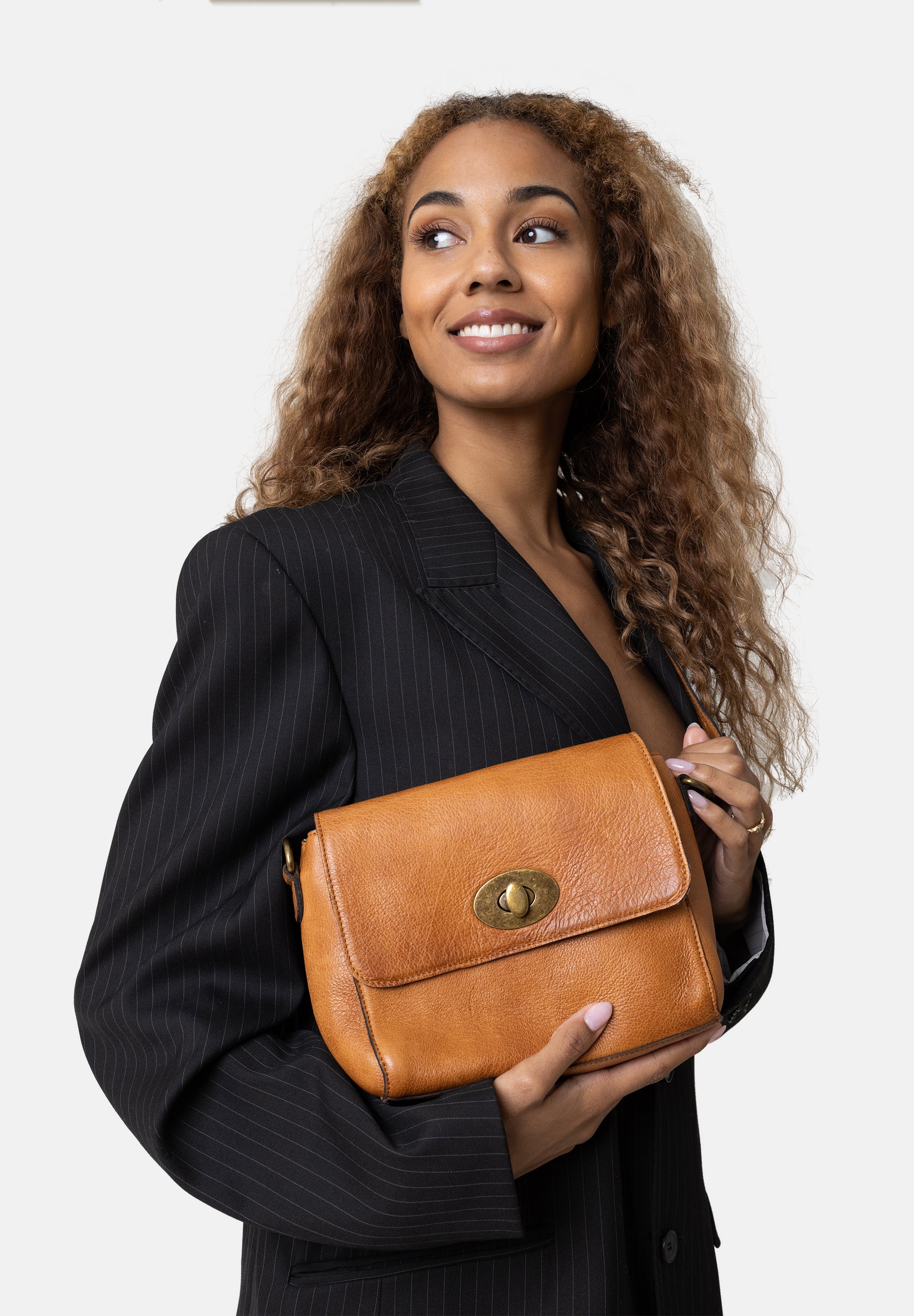 Veske | Avtagbar langreim | Burned Tan | Medium | Skinn | Catja M