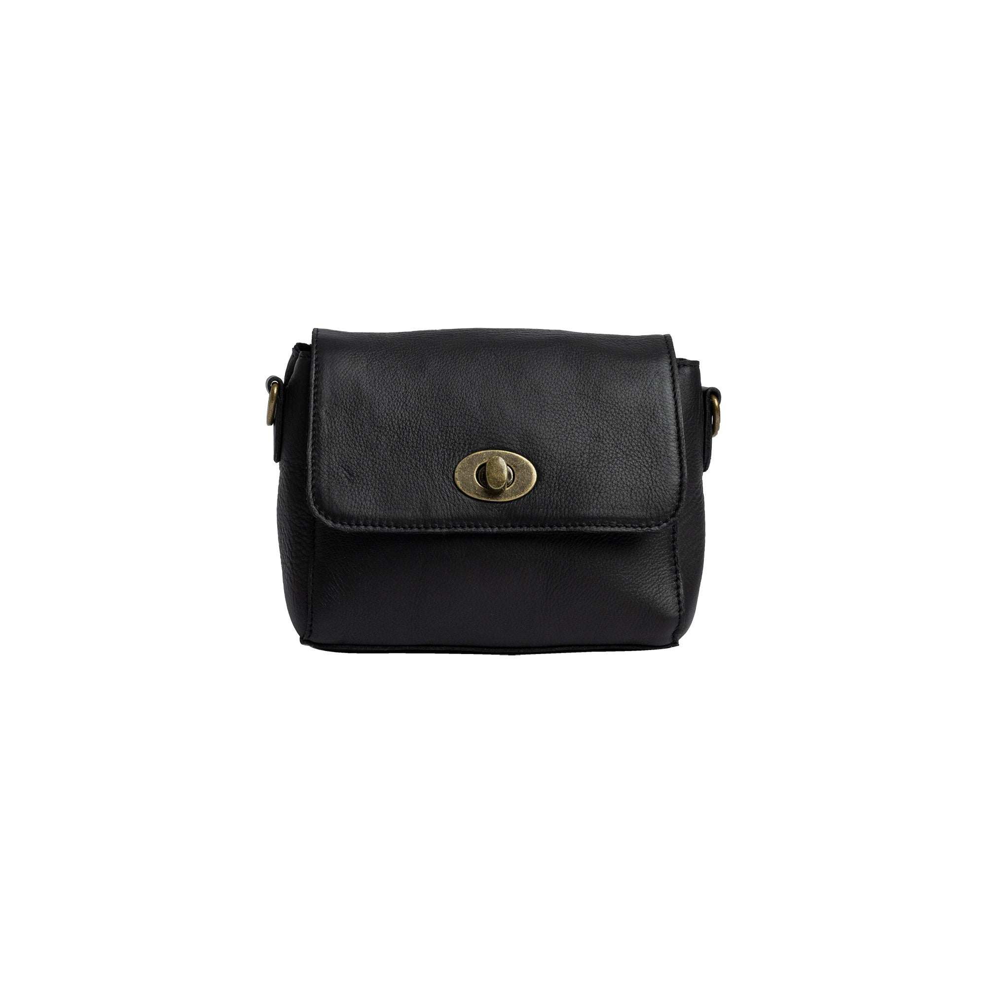 Veske | Avtagbar langreim | Sort | Liten | Skinn | Catja Small