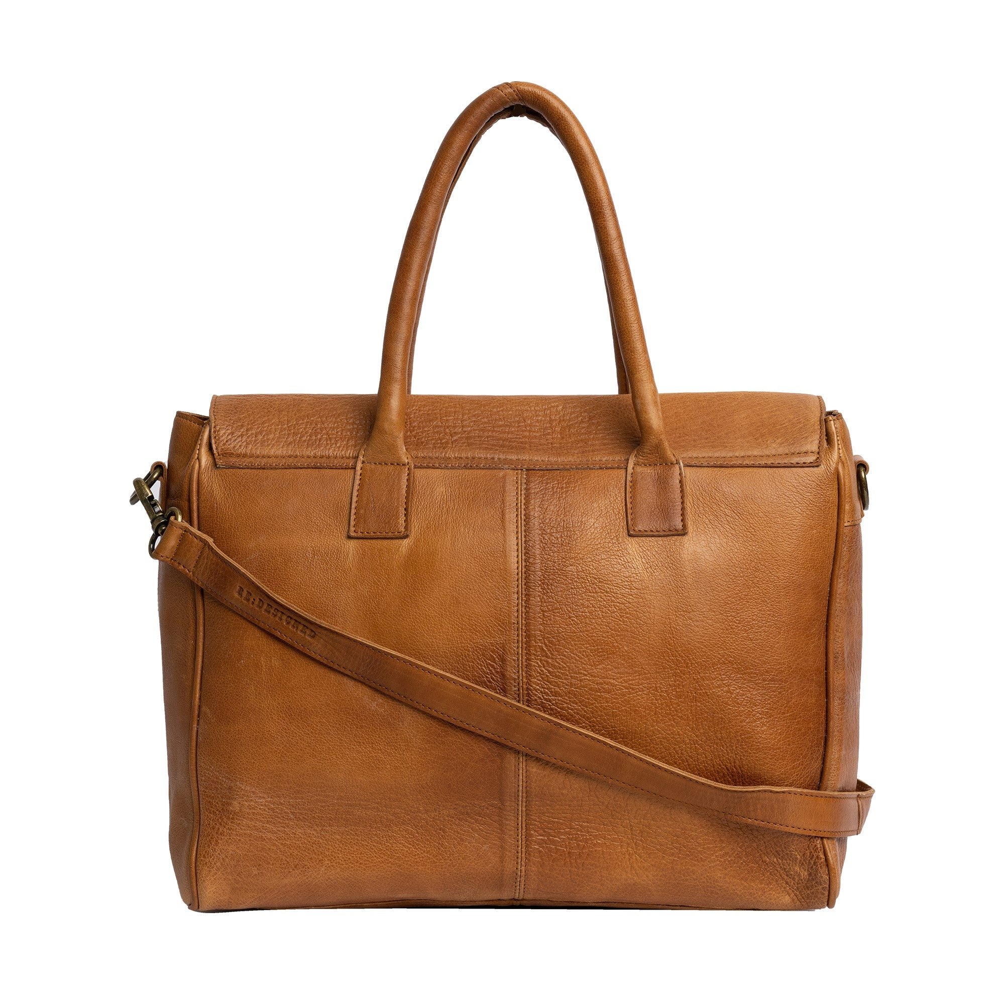 Pc veske Dame | Stor skinnveske | Burned Tan | Avtagbar Langreim | Cate Big