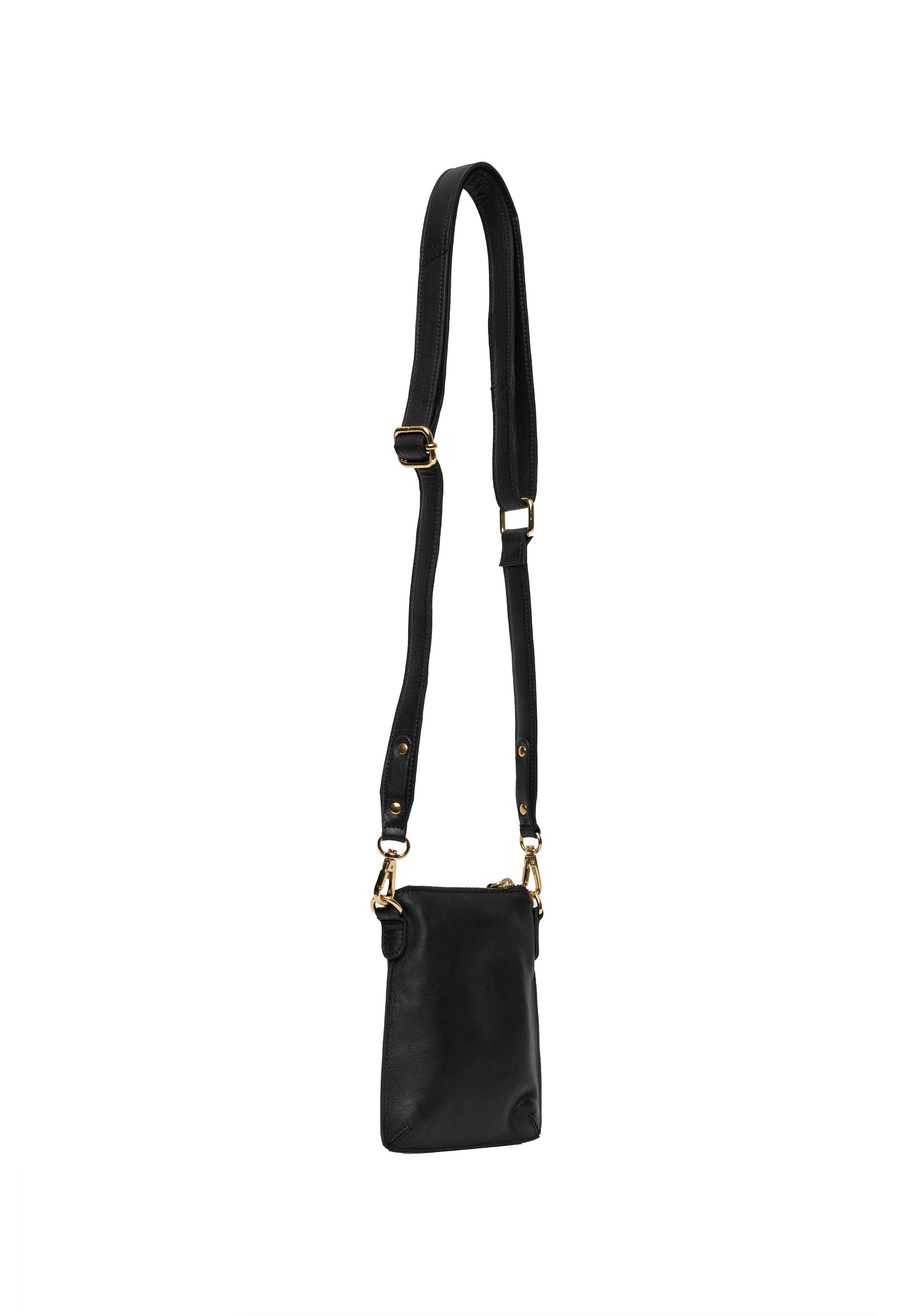 Fillis Mini Bag, mobilveske fra Re:Designed By Dixie i fargen Sort, vist fra baksiden