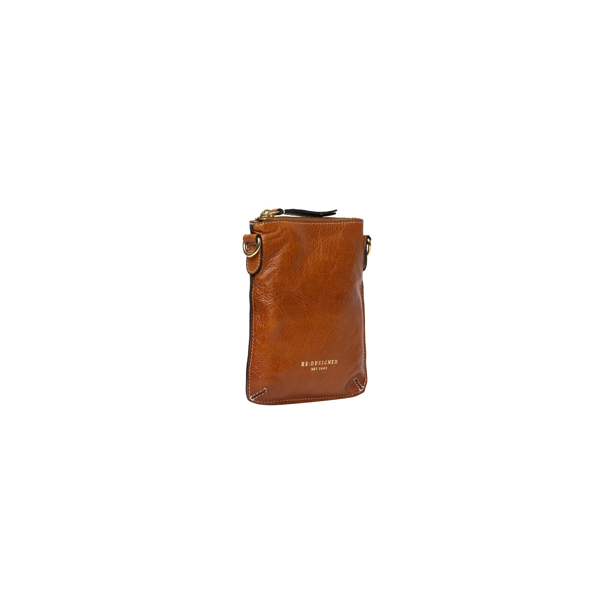 Fillis Mini Bag, mobilveske fra Re:Designed By Dixie i fargen Burned Tan, vist skrått fra siden