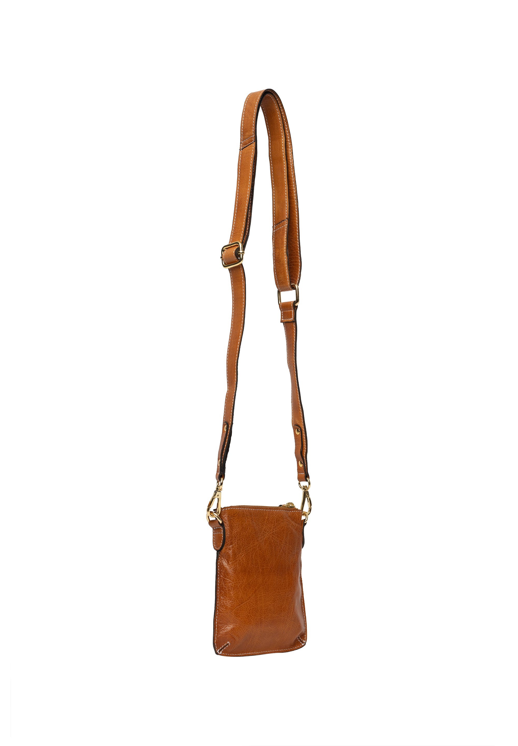 Fillis Mini Bag, mobilveske fra Re:Designed By Dixie i fargen Burned Tan, vist fra baksiden
