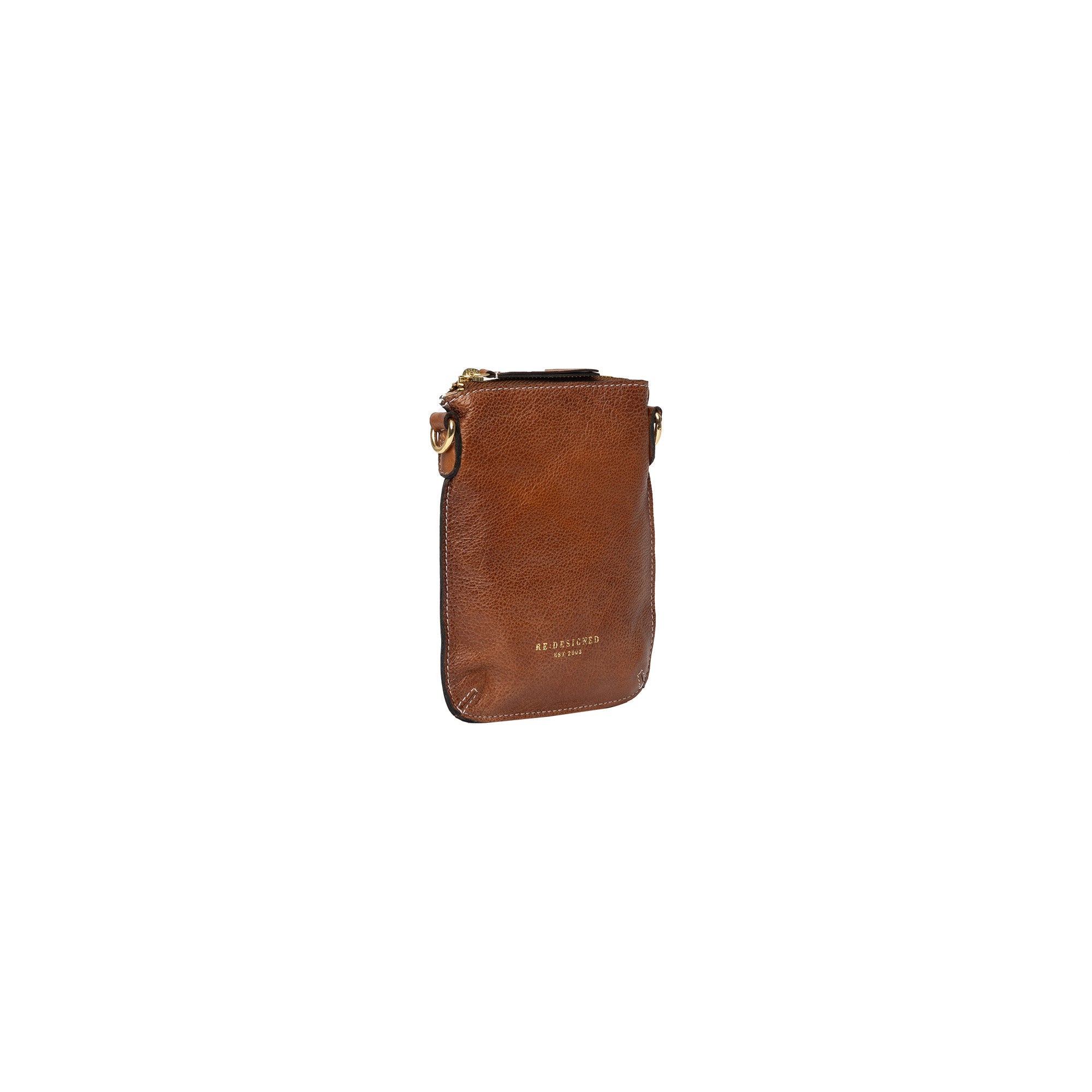 Fillis Mini Bag, mobilveske fra Re:Designed By Dixie i fargen Walnut, vist skrått fra siden