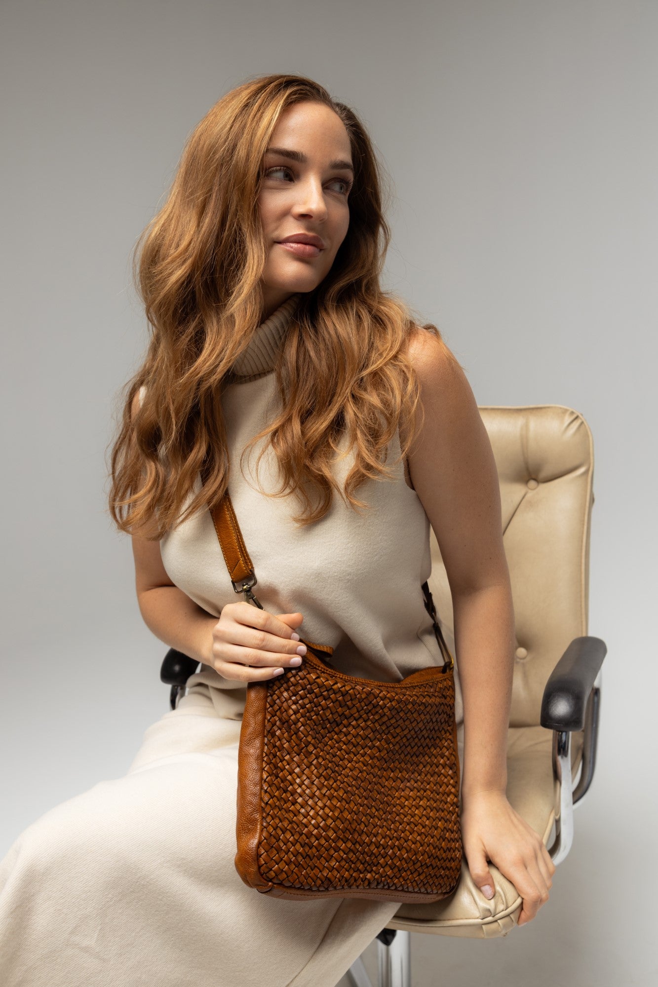 Skinnveske | Tan | Crossbody | Jenne 5561