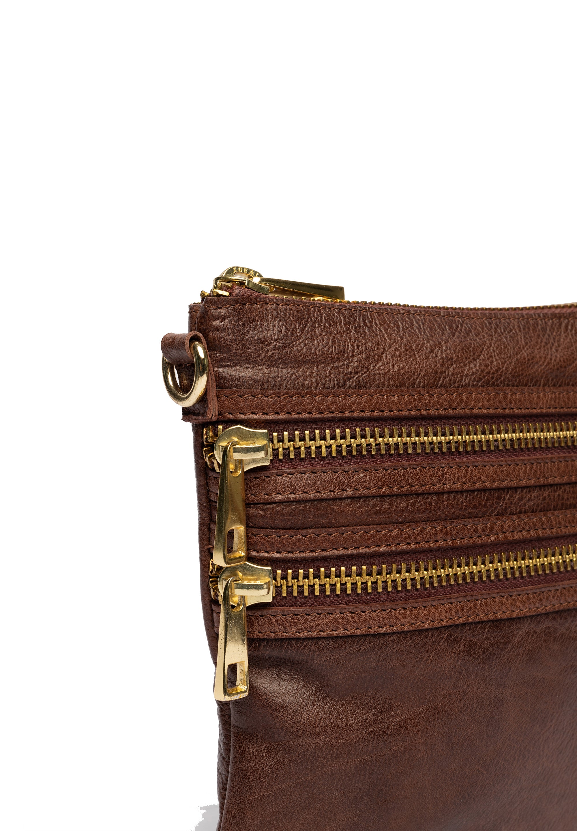 Crossover Veske | Skinn | Liten | Cappuccino | Regulerbar Skulderstropp | Vintage | Emilia Small