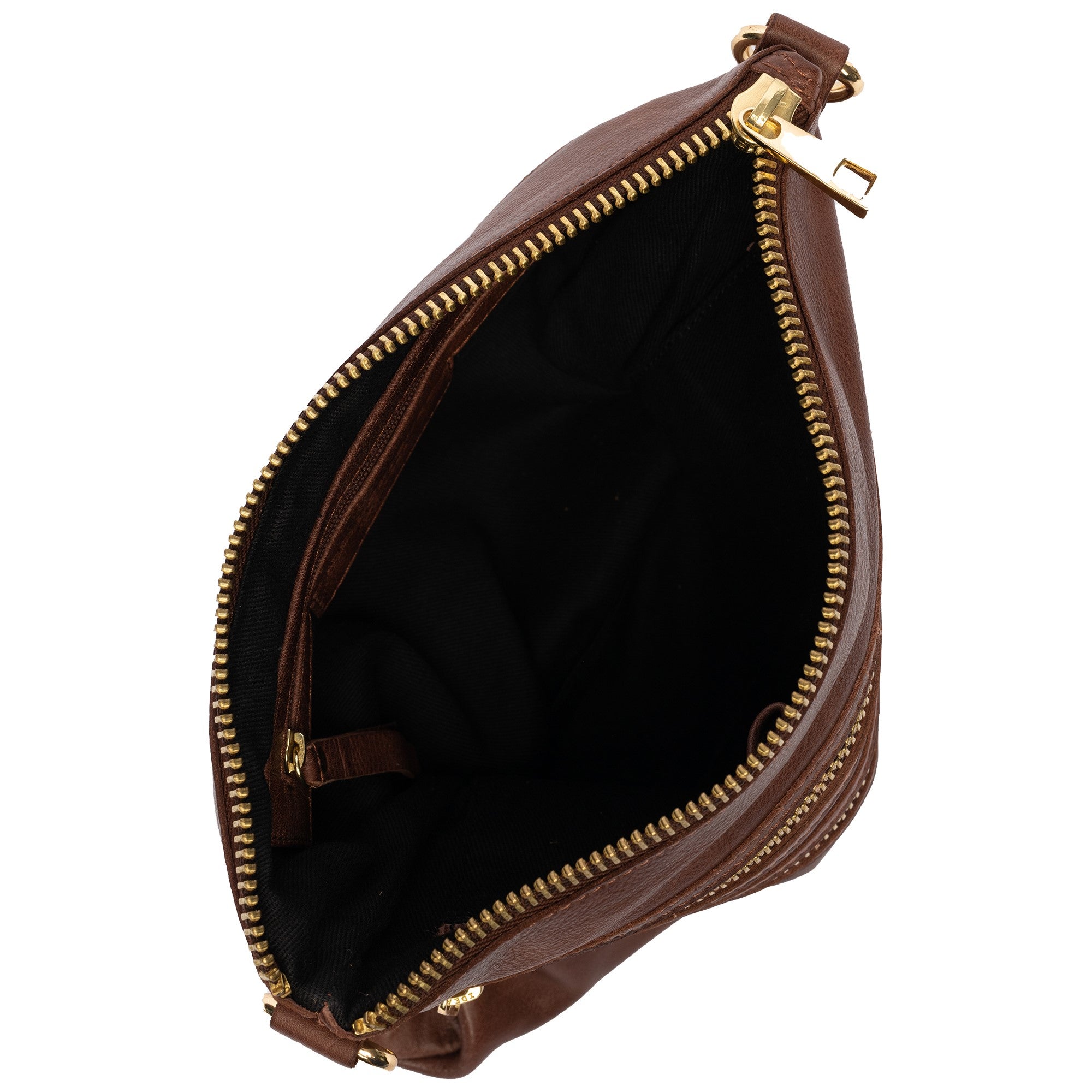 Crossover Veske | Skinn | Medium | Cappuccino | Regulerbar Skulderstropp | Vintage |Emilia Big