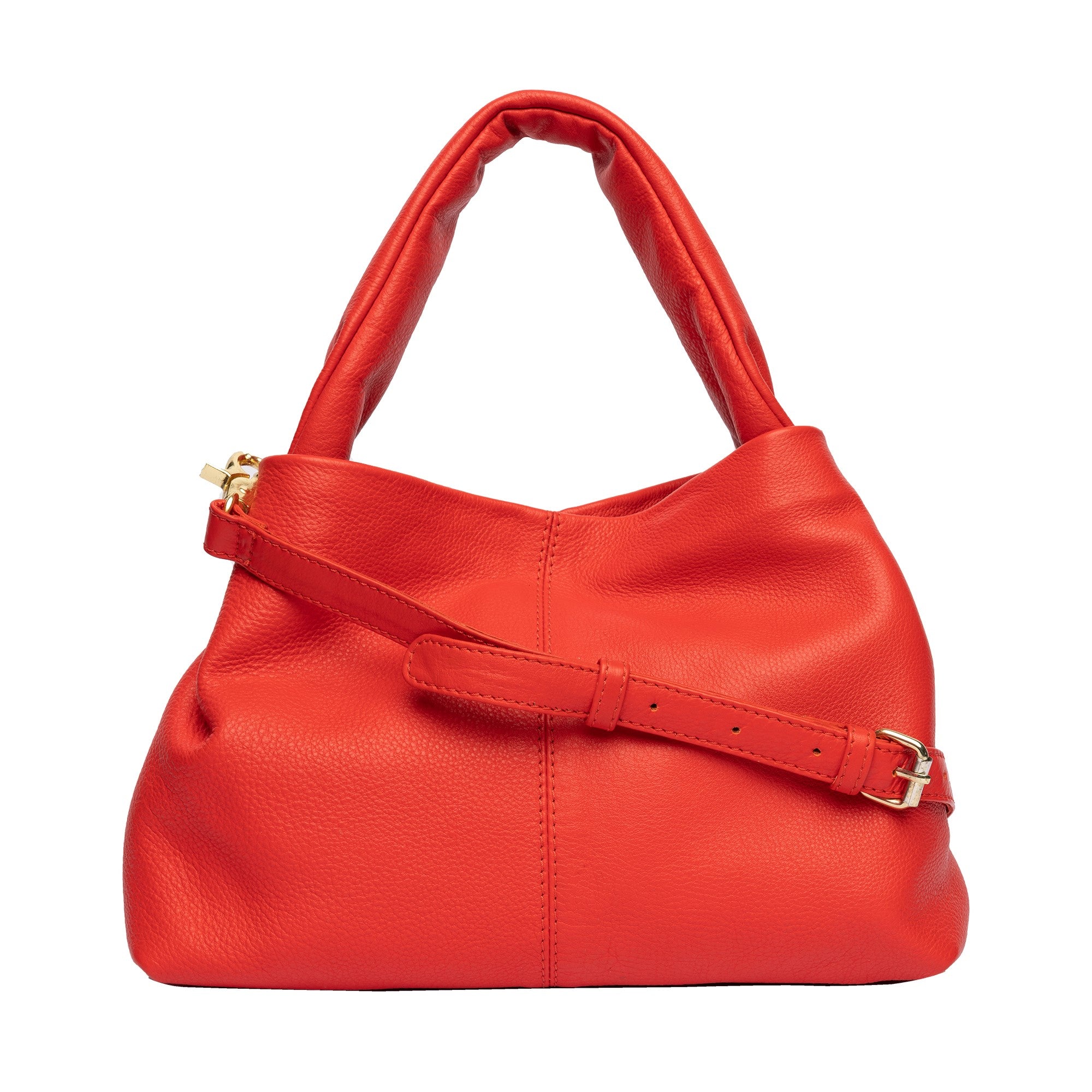 Håndveske | Mykt Skinn | Avtagbar Langreim | Rød | Medium | Esther Small
