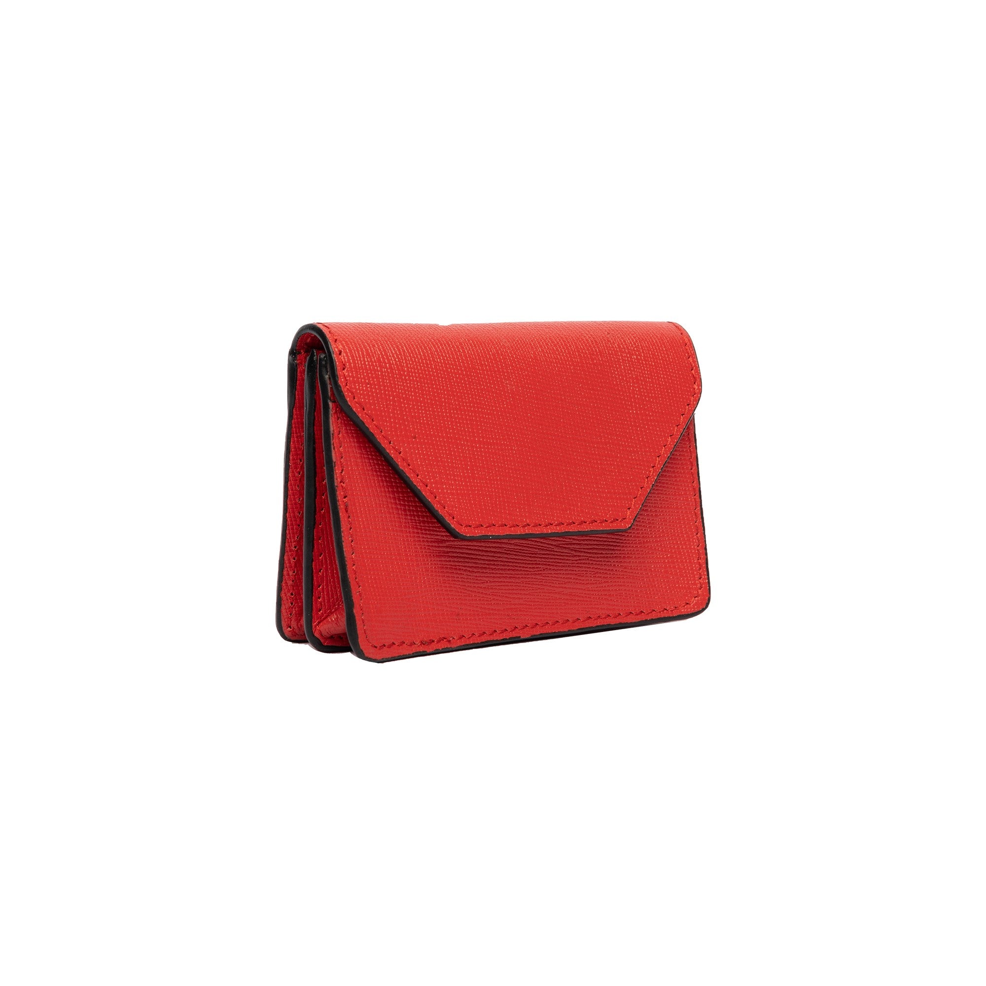 Elvira, lommebok i skinn fra Re:Desiged By Dixie i fargen Rød, vist skrått fra siden