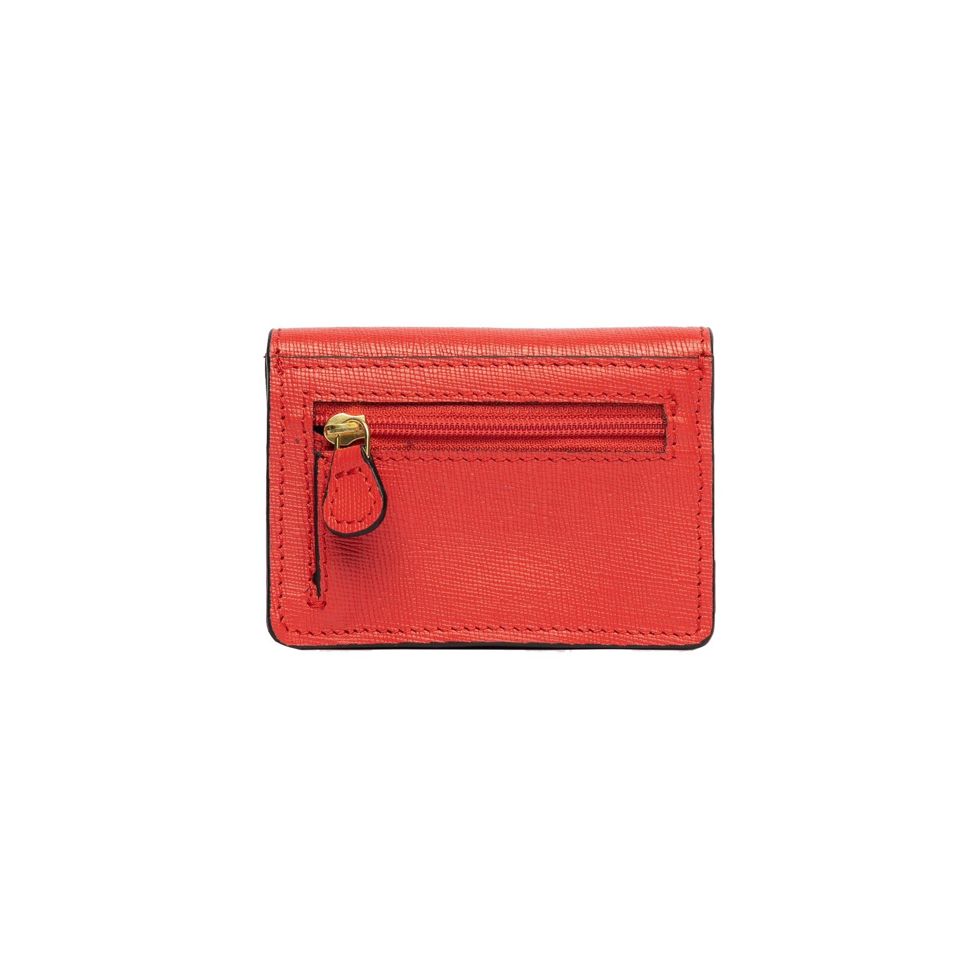 Elvira, lommebok i skinn fra Re:Desiged By Dixie i fargen Rød, vist fra baksiden