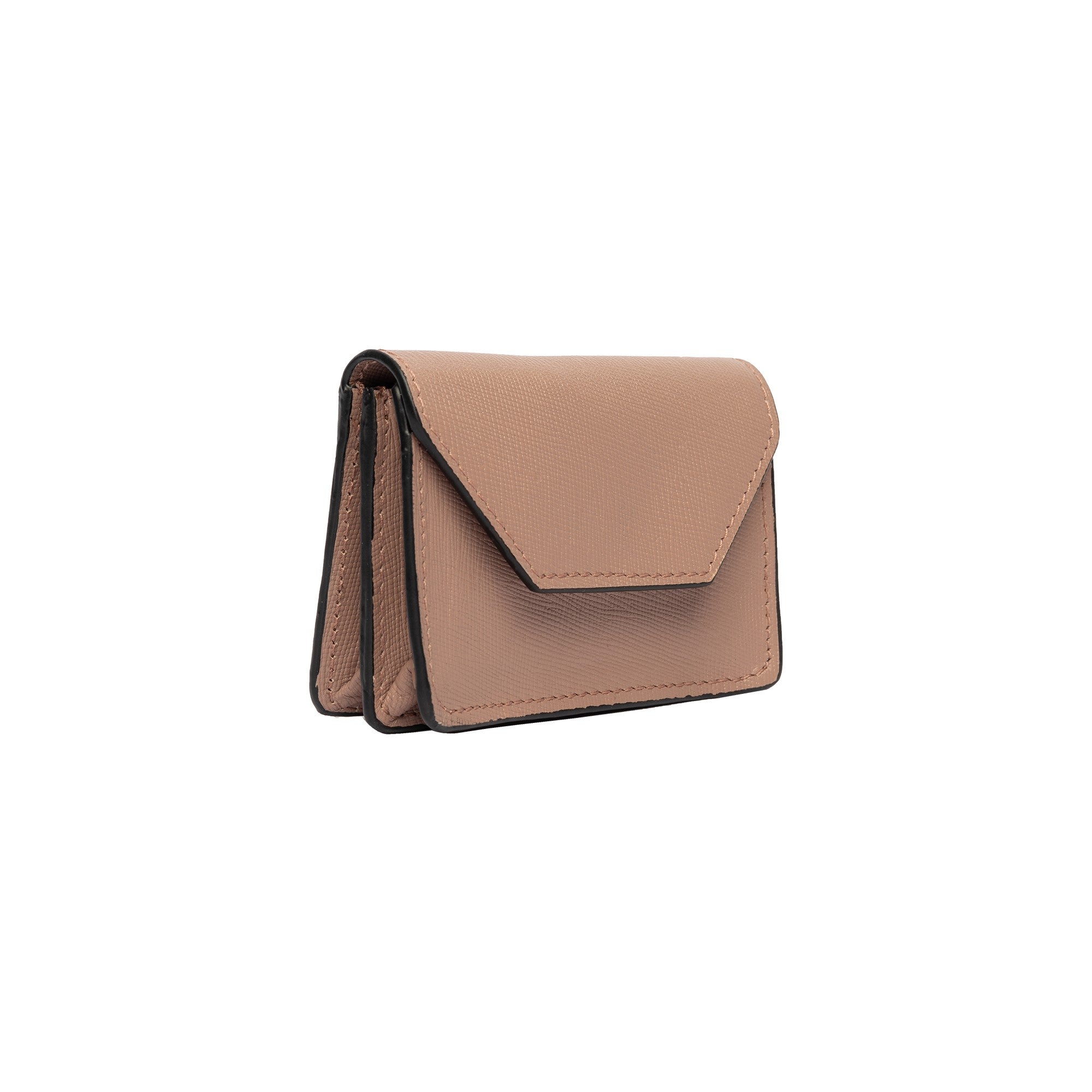 Elvira, lommebok i skinn fra Re:Desiged By Dixie i fargen Rose, vist skrått fra siden