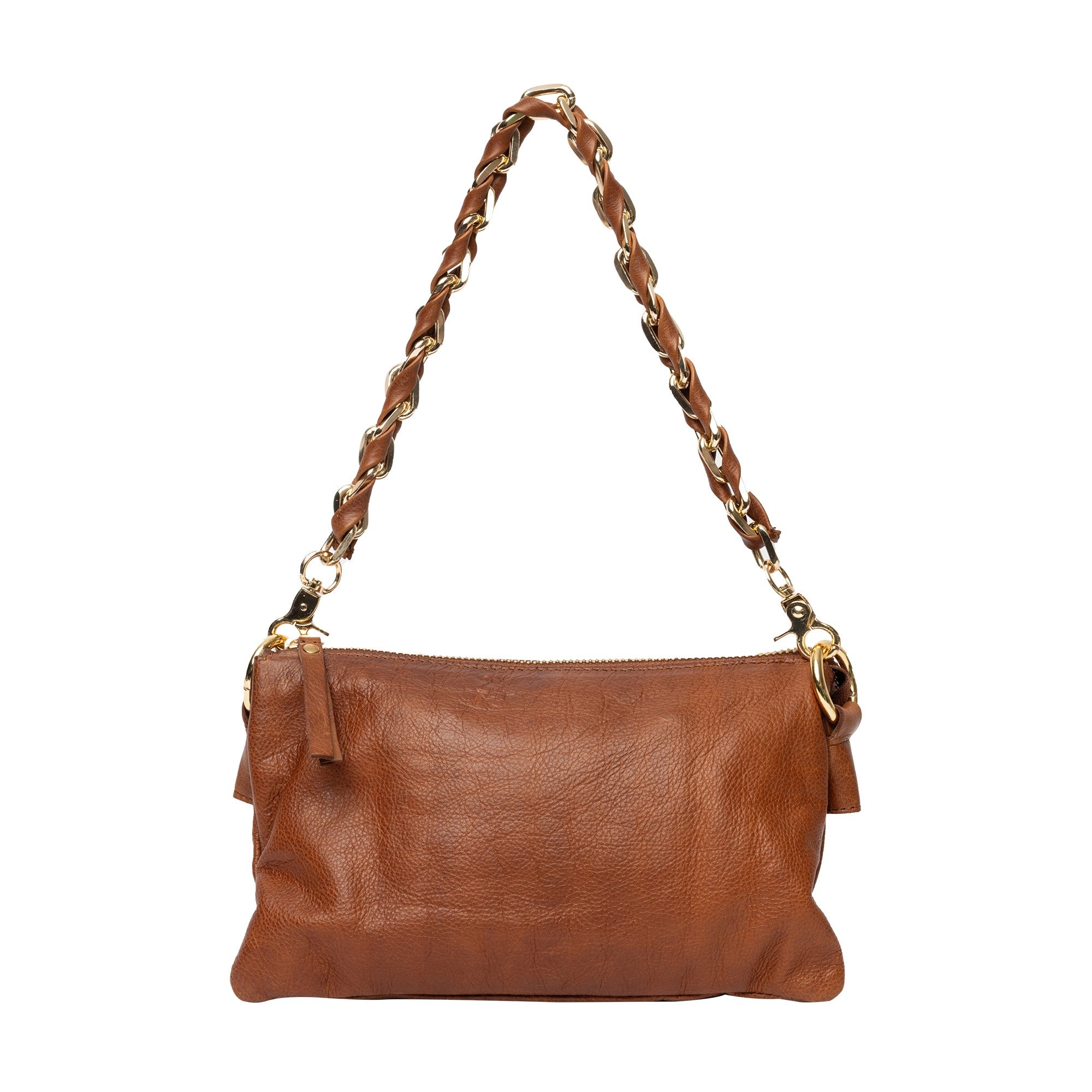 Skinnveske | Liten | Avtagbar skulderstropp | Walnut | Kjede reim | Gracie
