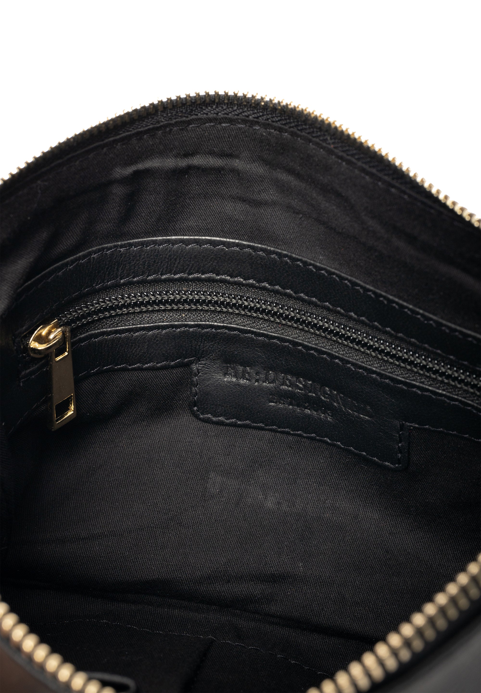Selskapsveske | Skinn | Sort | Liten | Kjedereim | Gulli