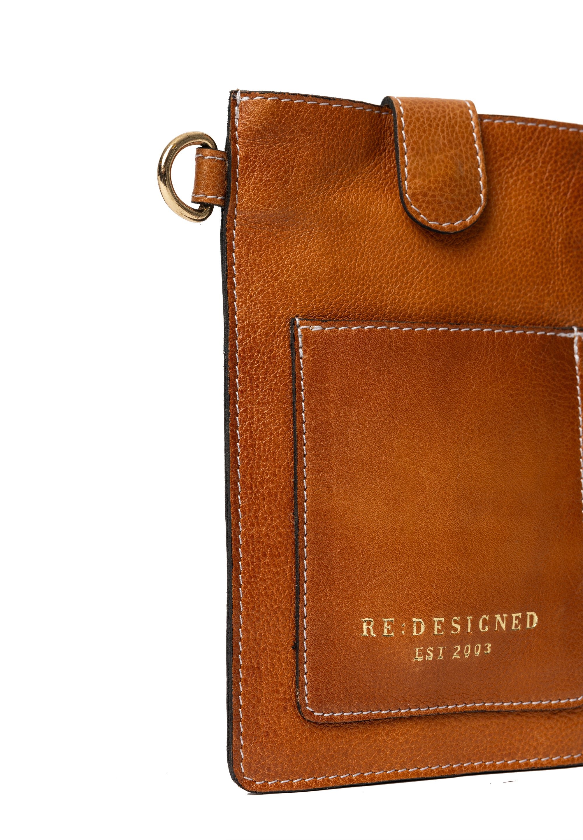 Freja Bag fra Re:designed By Dixie i fargen Burned Tan, nærbilde