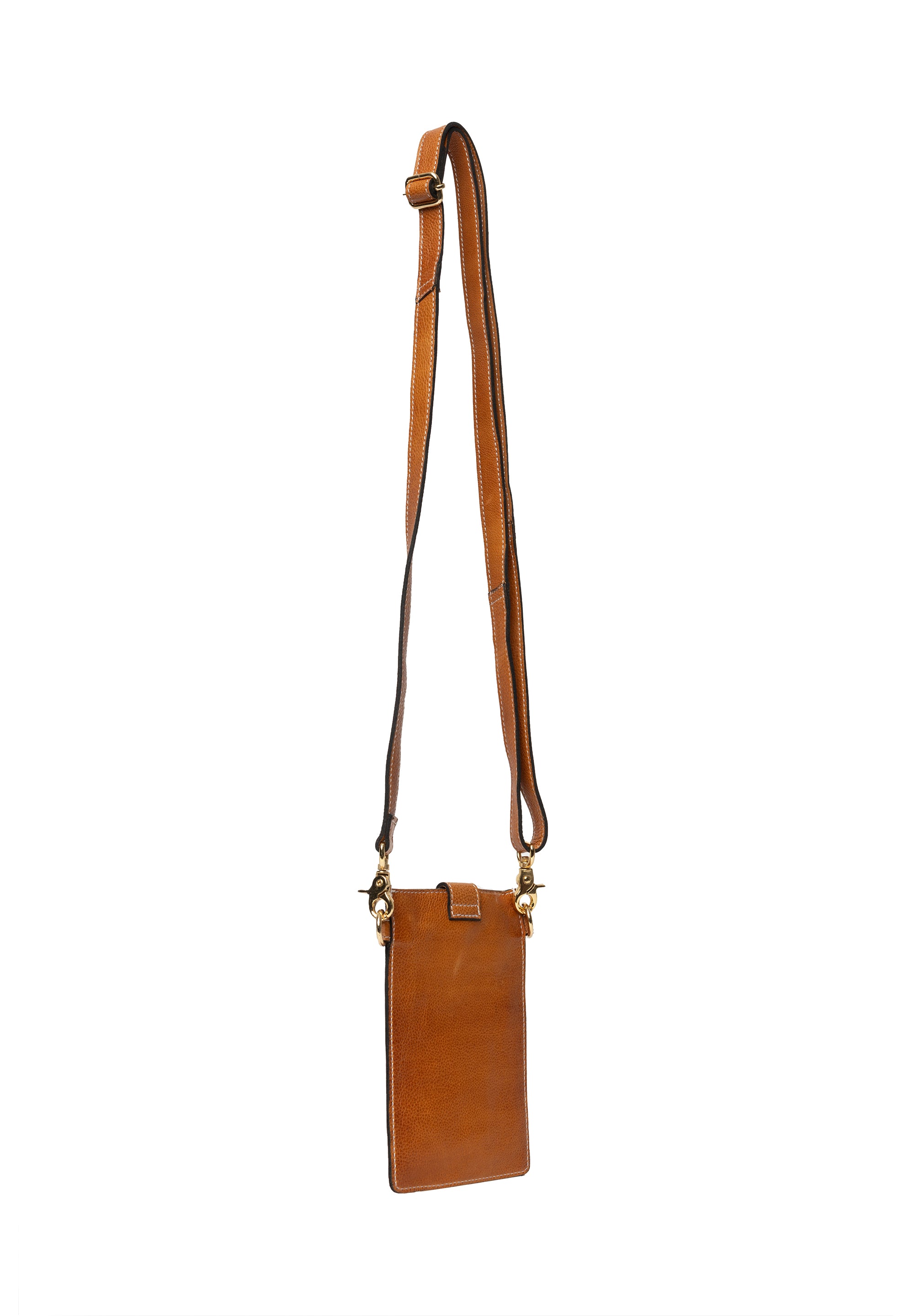 Freja Bag fra Re:designed By Dixie i fargen Burned Tan, vist fra baksiden med langreim