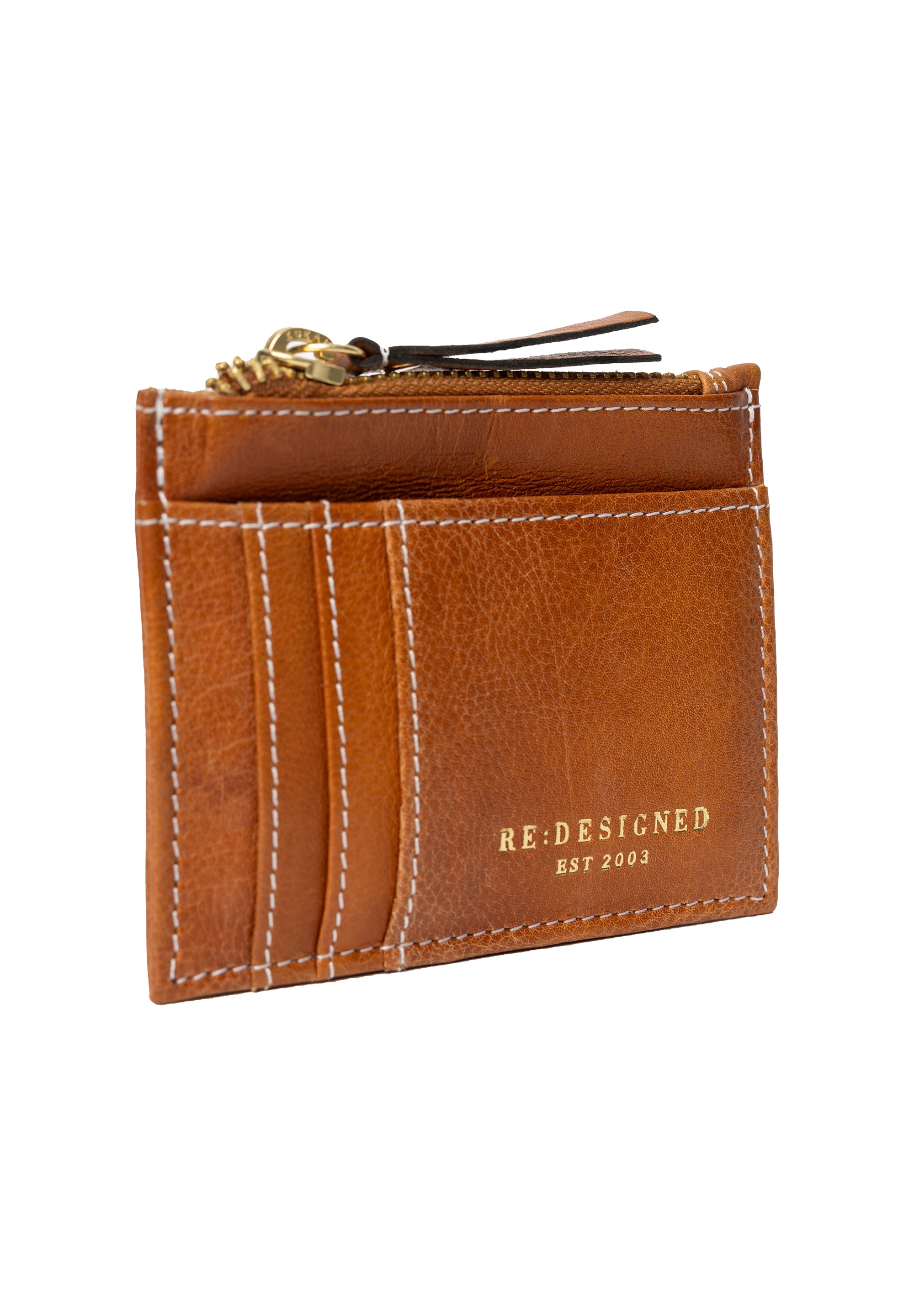 Filippa Wallet fra Re:Designed By Dixie i fargen Burned Tan, vist skrått fra siden nærbilde