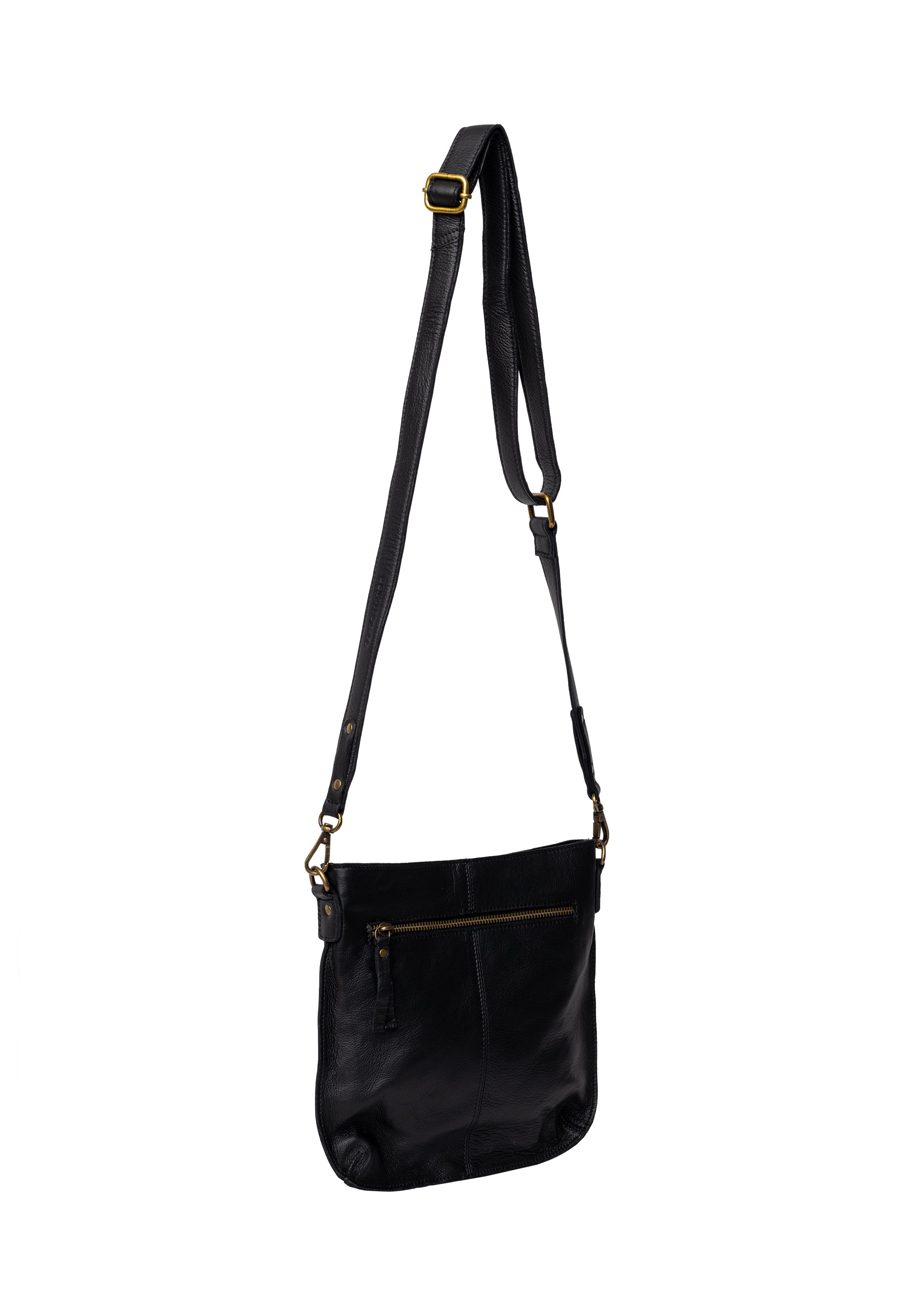 Crossbody | Skinnveske | Fillis Medium Black/Brass