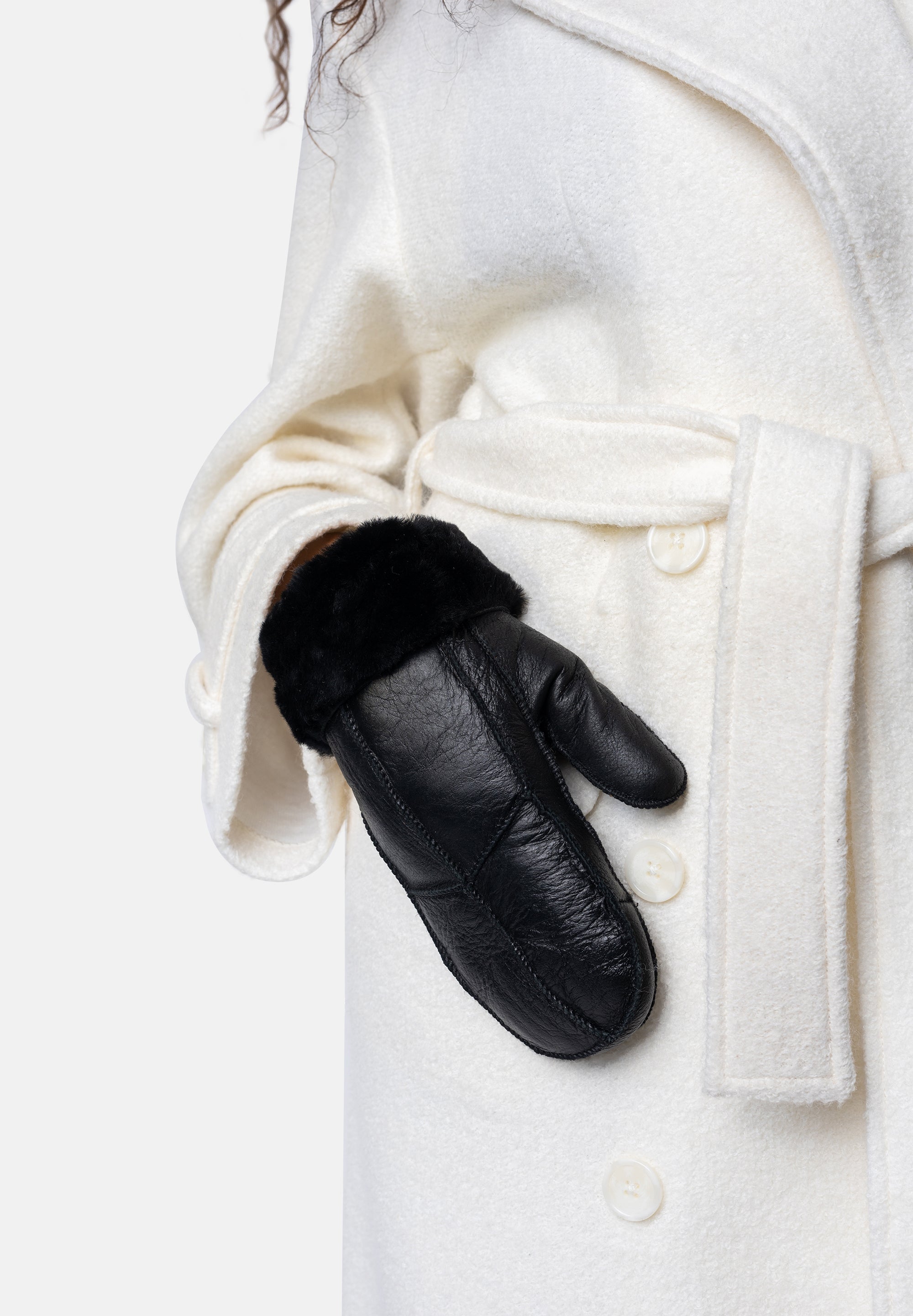 Skinnvotter | Sort | Large | Dame | 6193 Henny