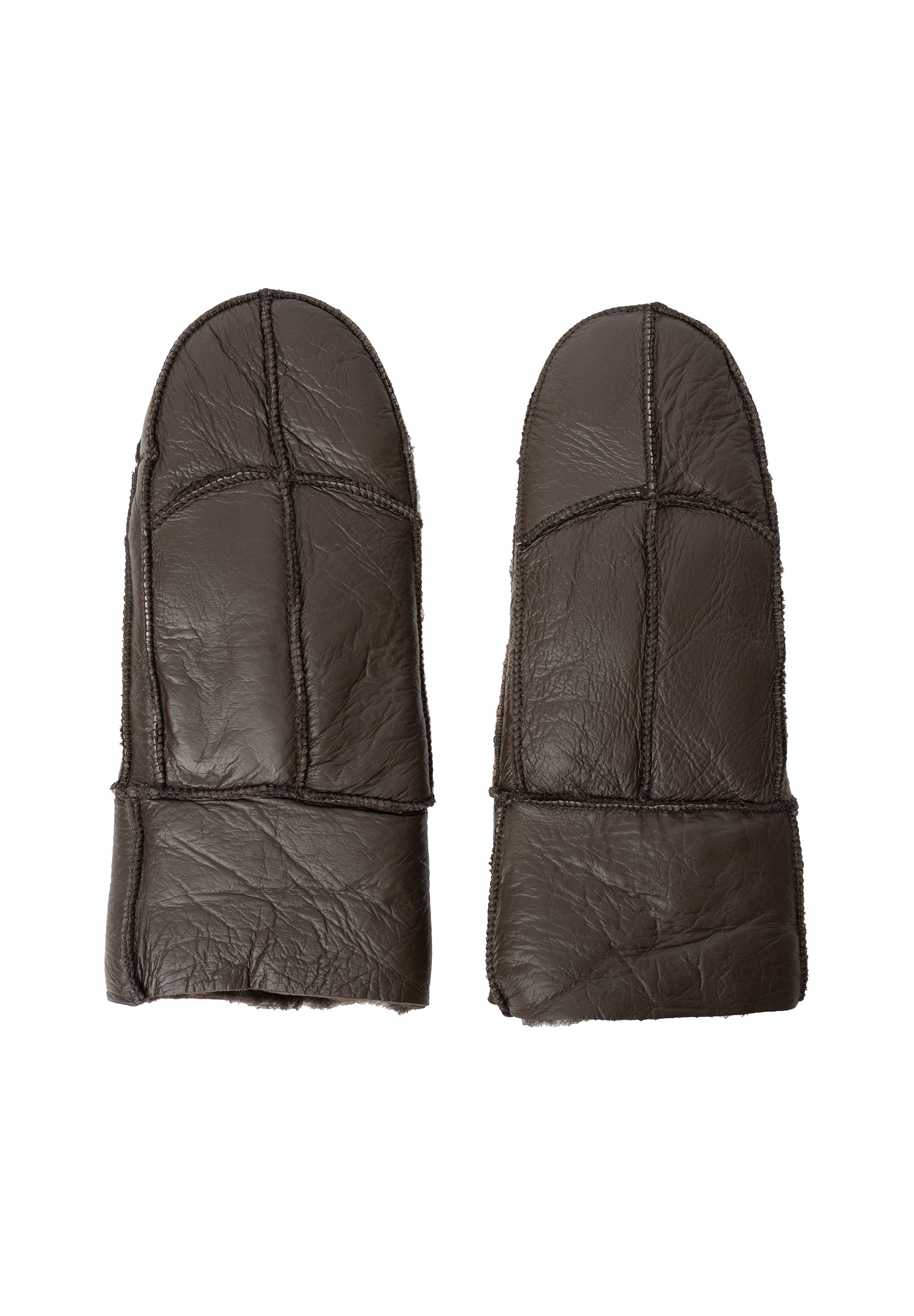 Skinnvotter | Mørkebrun | Large | Dame | 6193 Henny