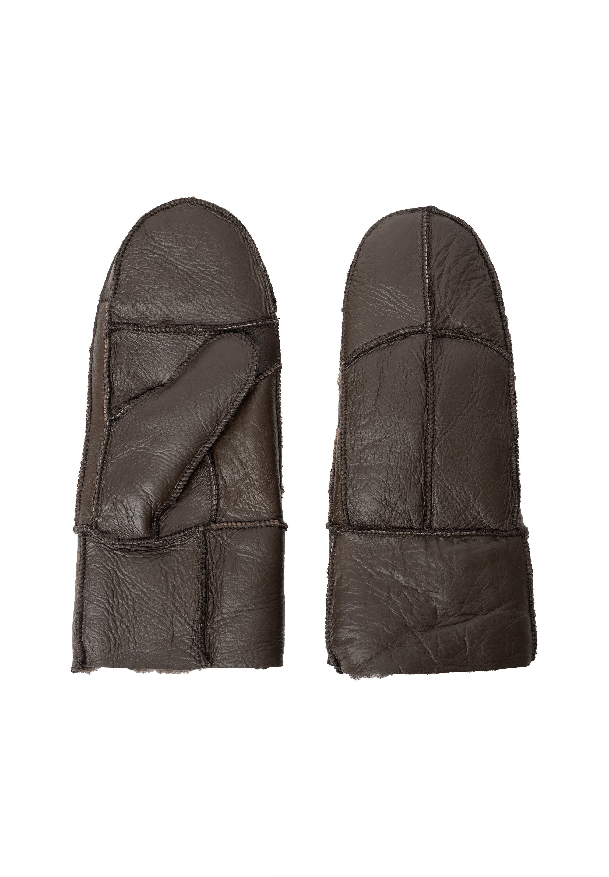 Skinnvotter | Mørkebrun | Medium | Dame | 6193 Henny