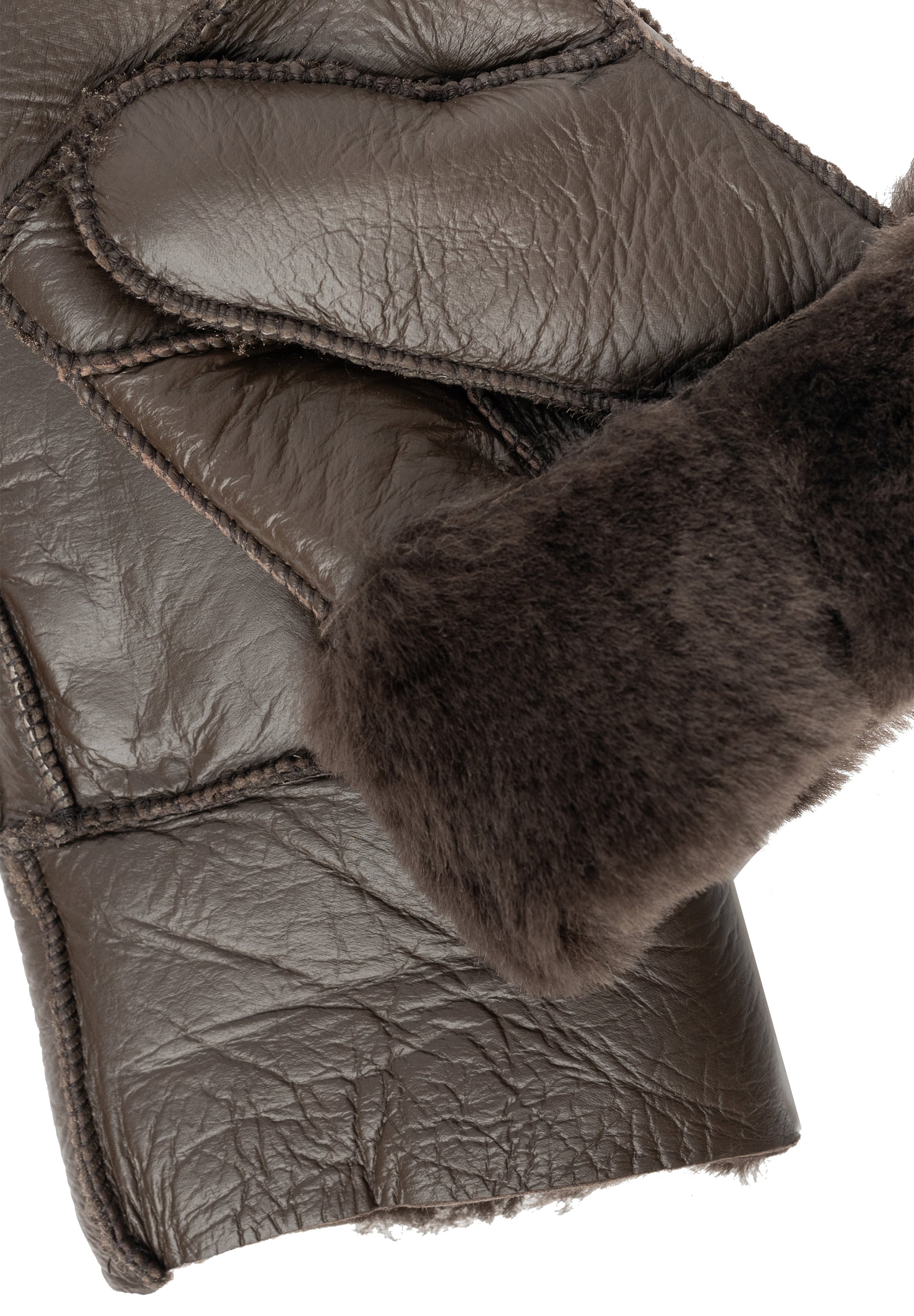 Skinnvotter | Mørkebrun | Small | Dame | 6193 Henny