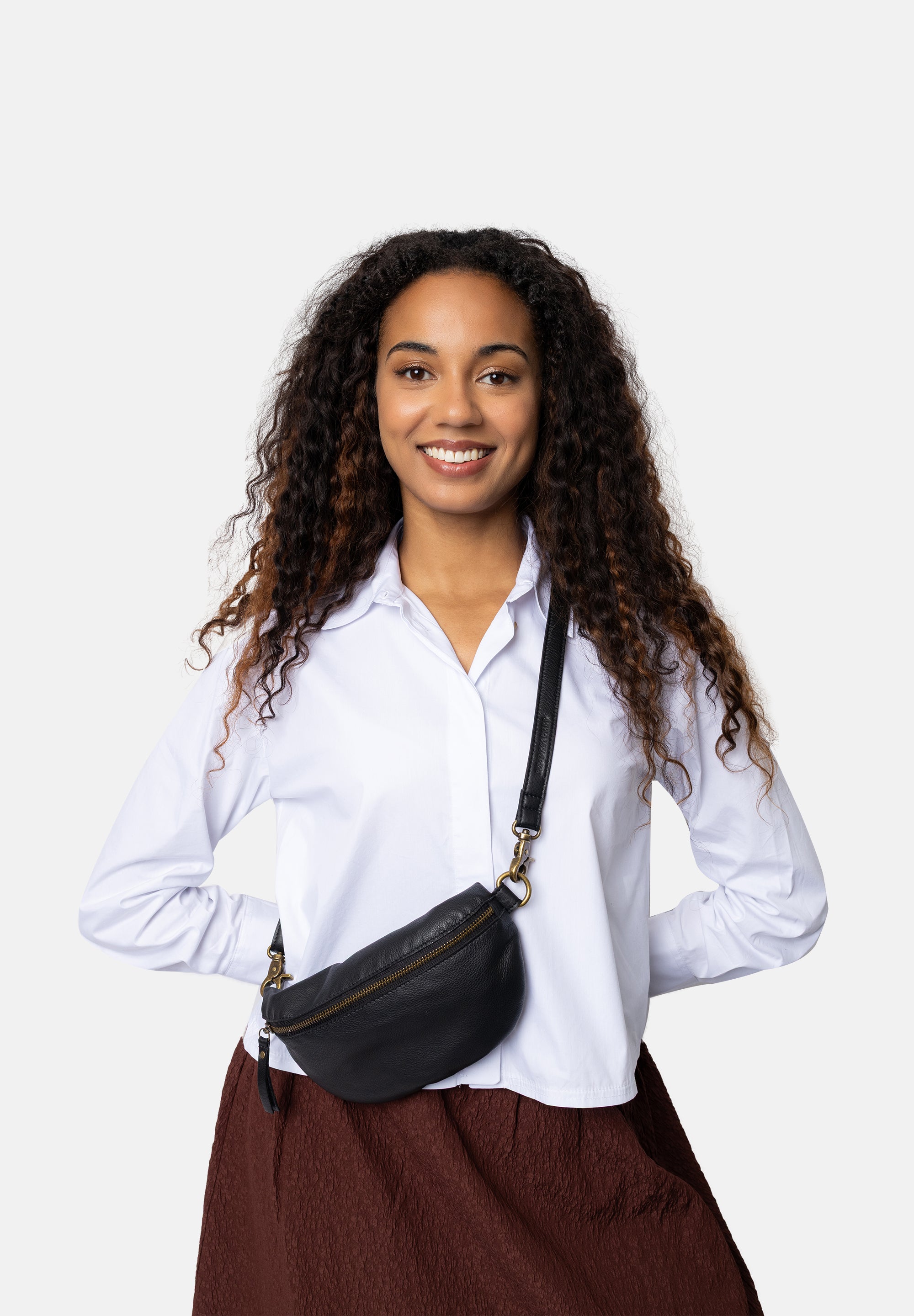 Bumbag | Skinn | Sort | Gisela