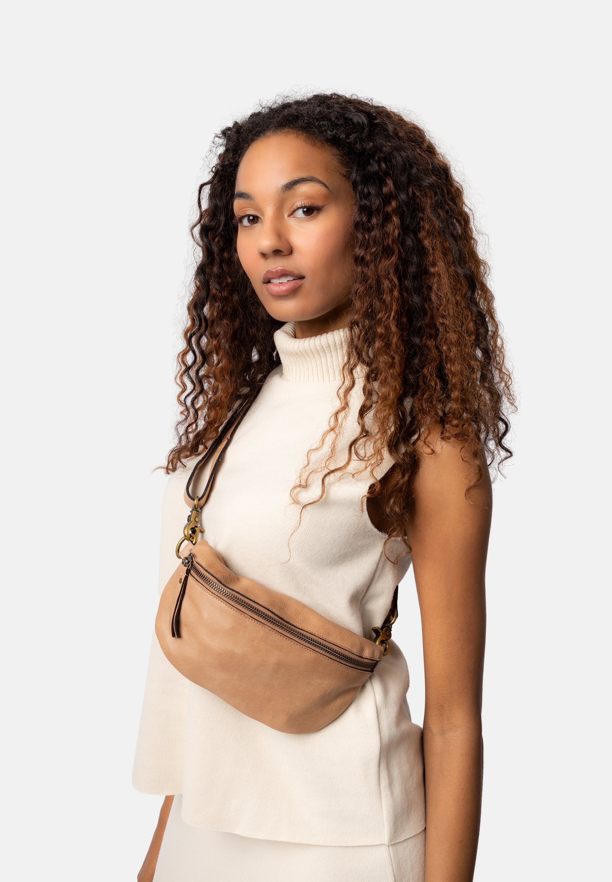 Bumbag | Skinn | Taupe | Gisela
