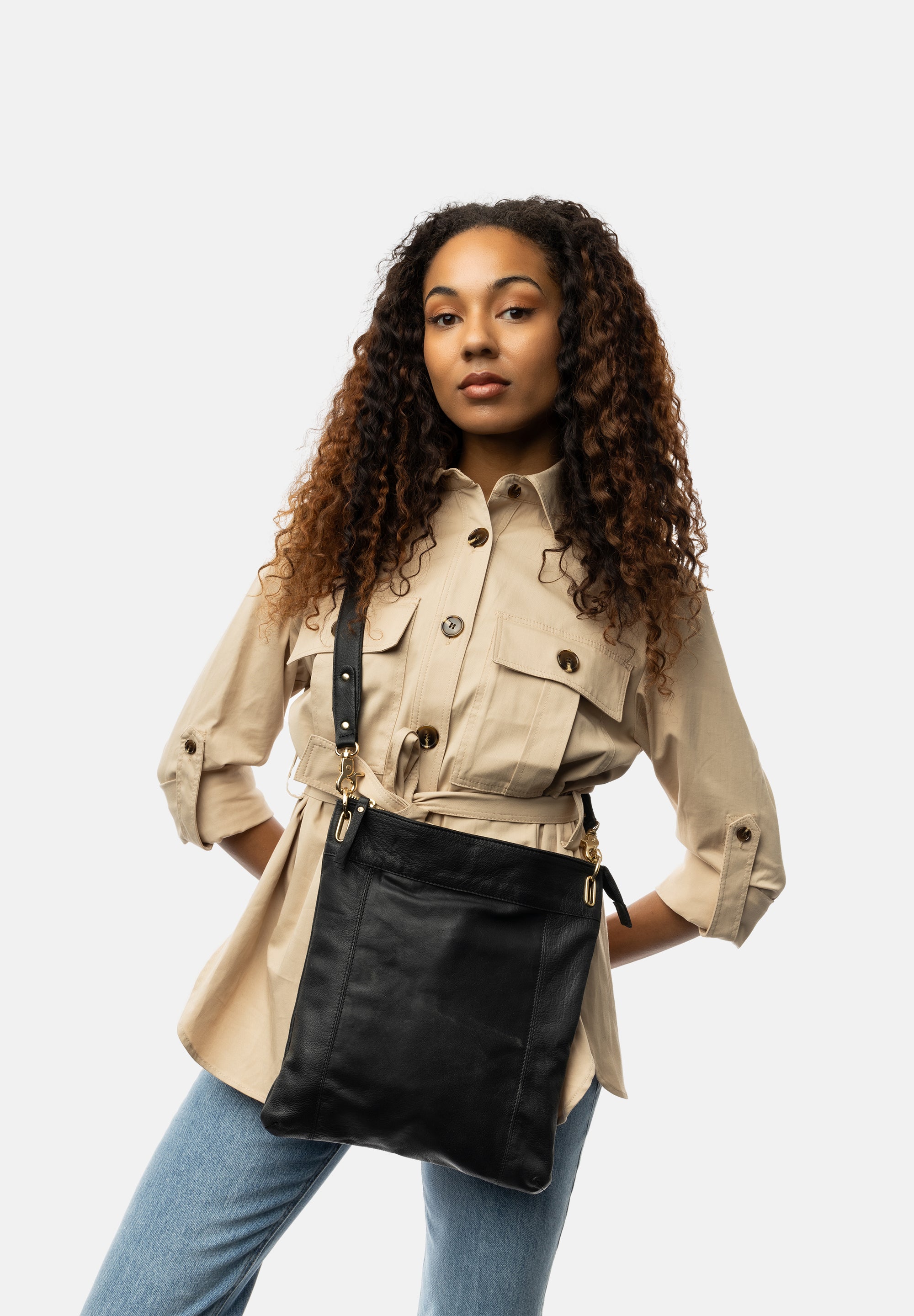 Skinnveske | Crossbody | Sort | Homai Big