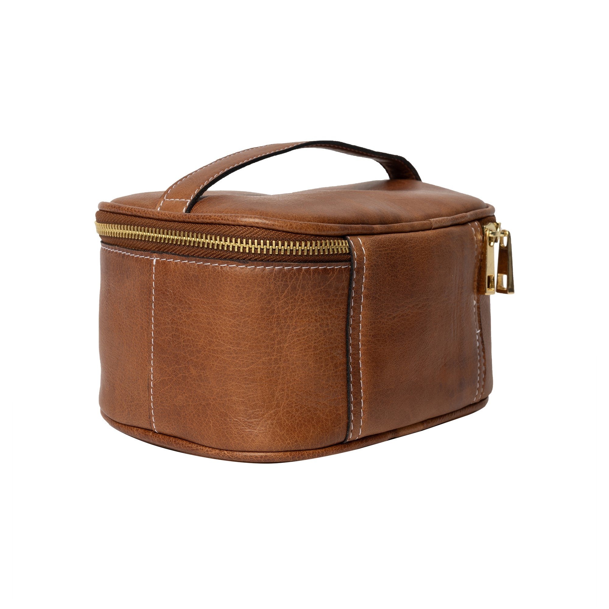 Toalettveske | Liten | Skinn | Walnut | Helga Small Toilet Bag