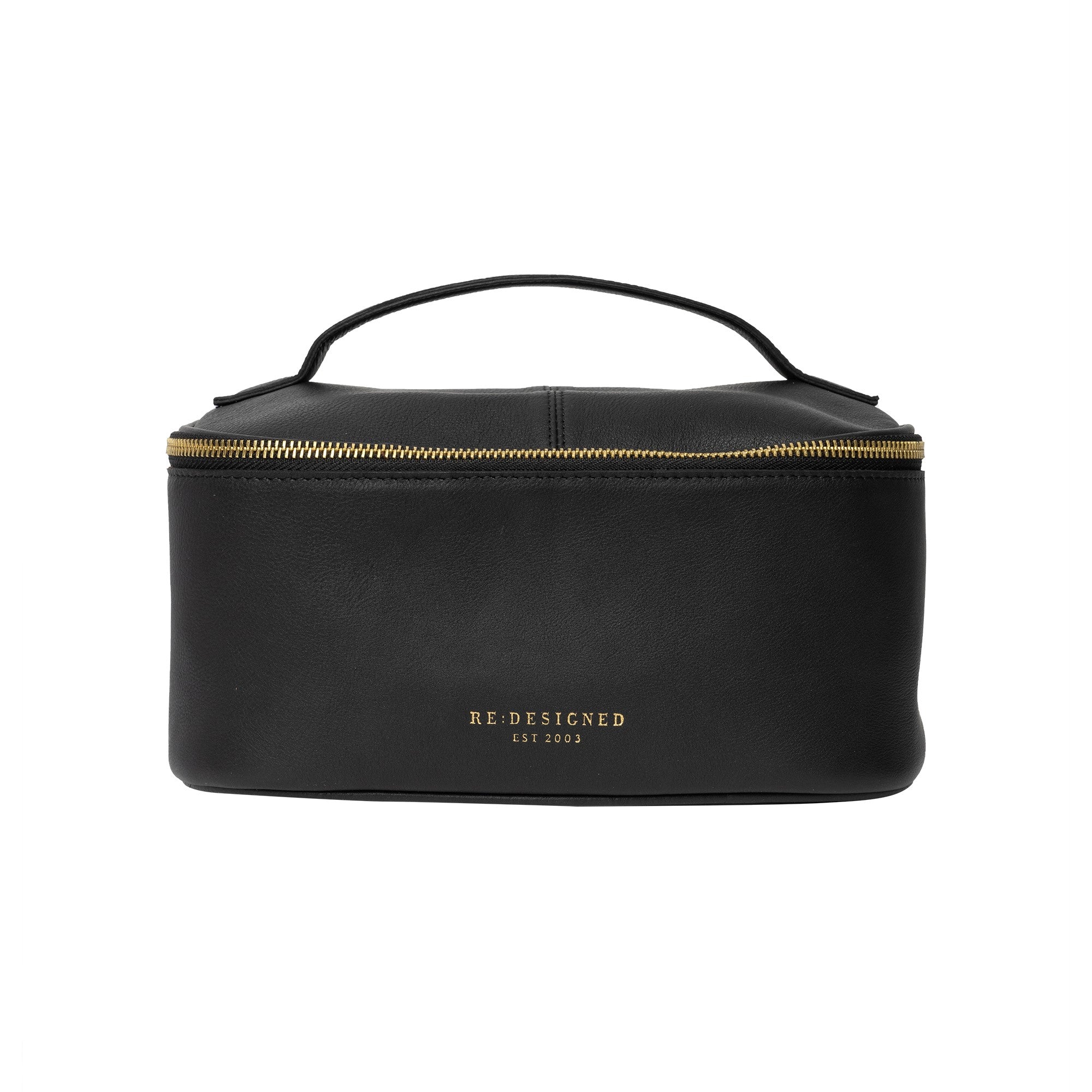 Toalettveske | Stor | Skinn | Sort | Helga Big Toilet Bag
