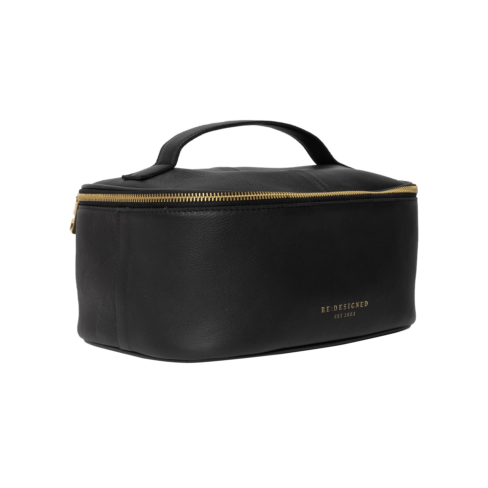 Toalettveske | Stor | Skinn | Sort | Helga Big Toilet Bag