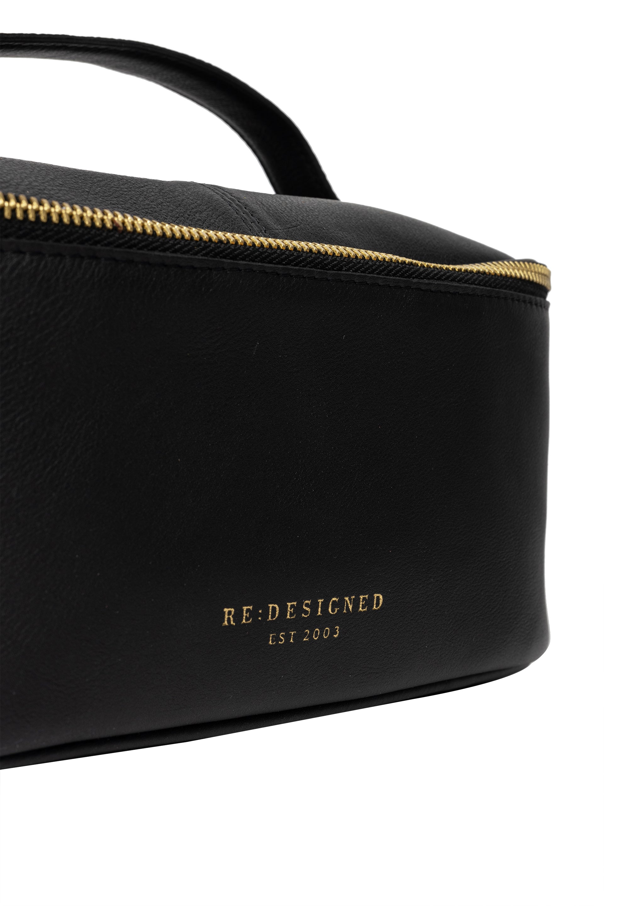 Toalettveske | Stor | Skinn | Sort | Helga Big Toilet Bag