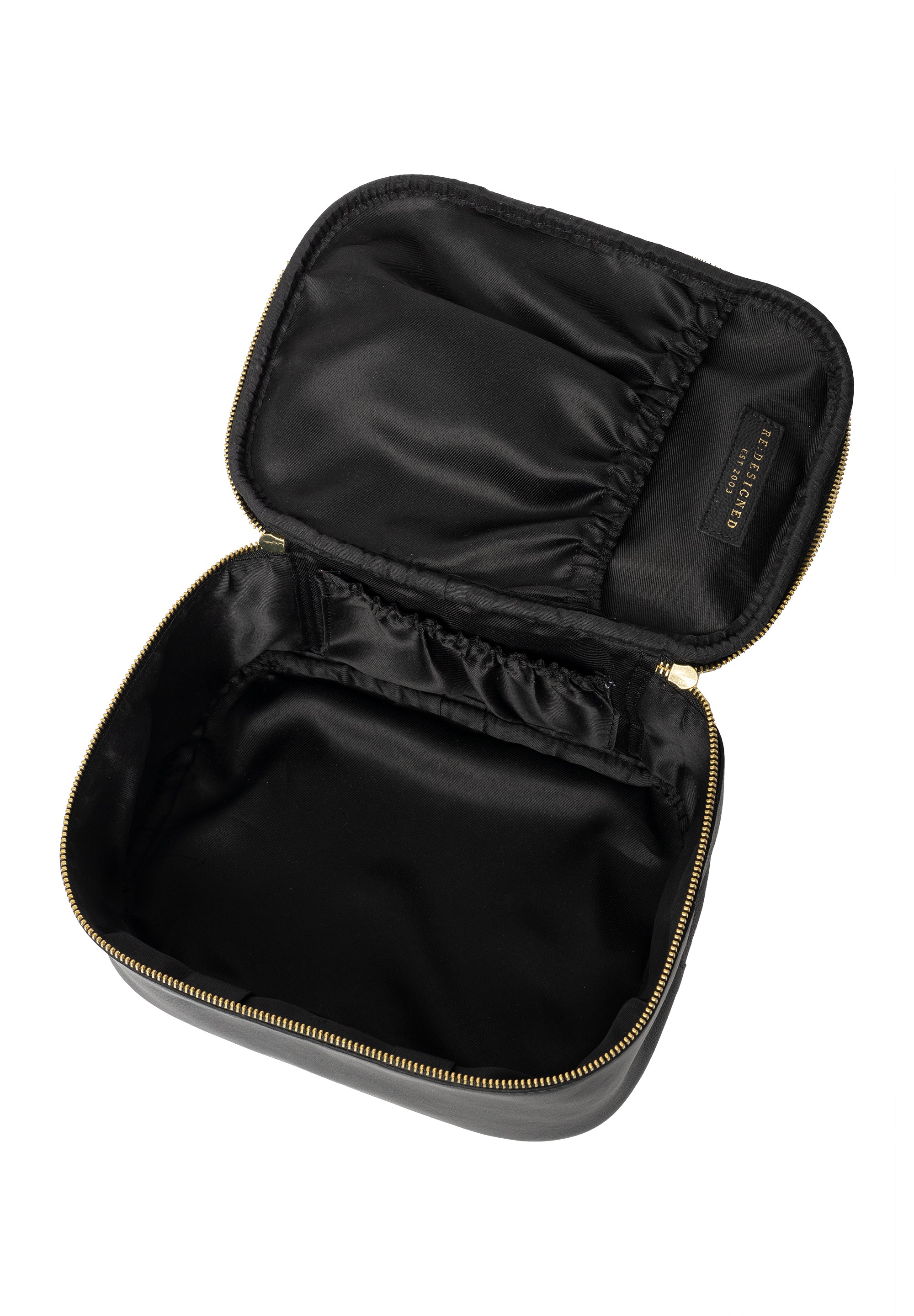 Toalettveske | Stor | Skinn | Sort | Helga Big Toilet Bag