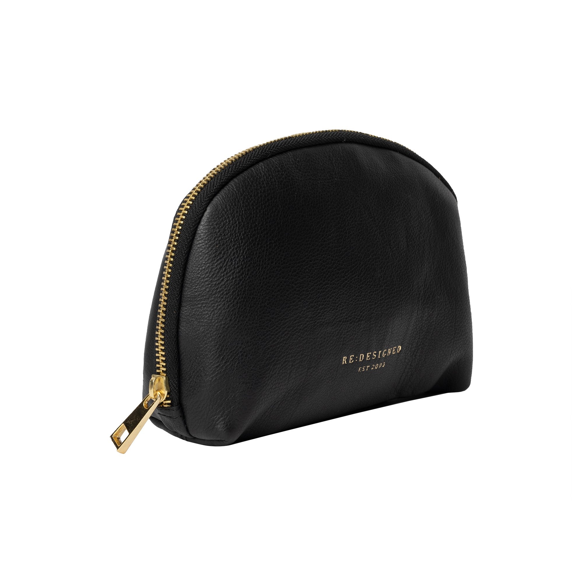 Sminkemappe | Skinn | Liten | Sort | Hoshi Clutch