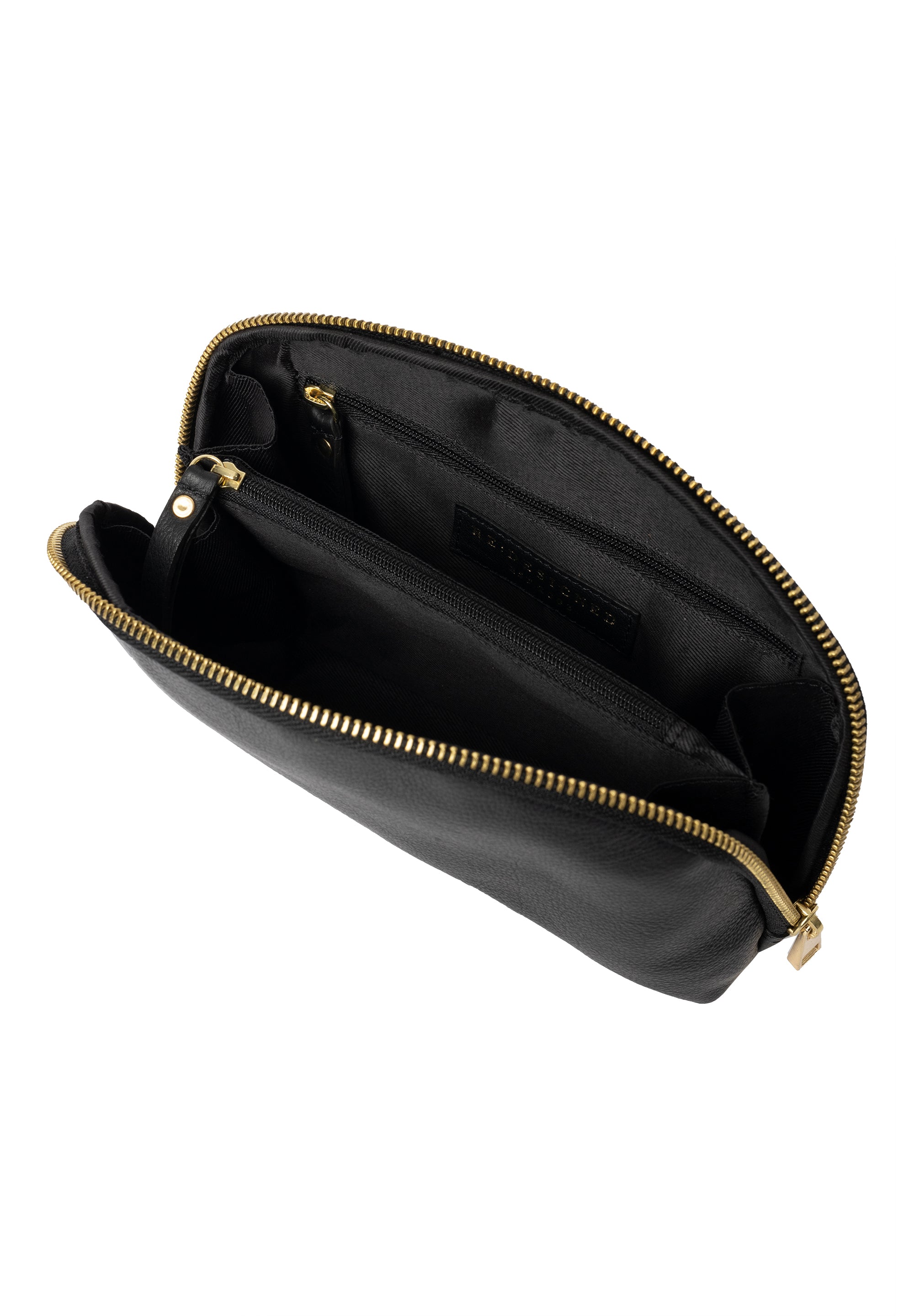 Sminkemappe | Skinn | Liten | Sort | Hoshi Clutch