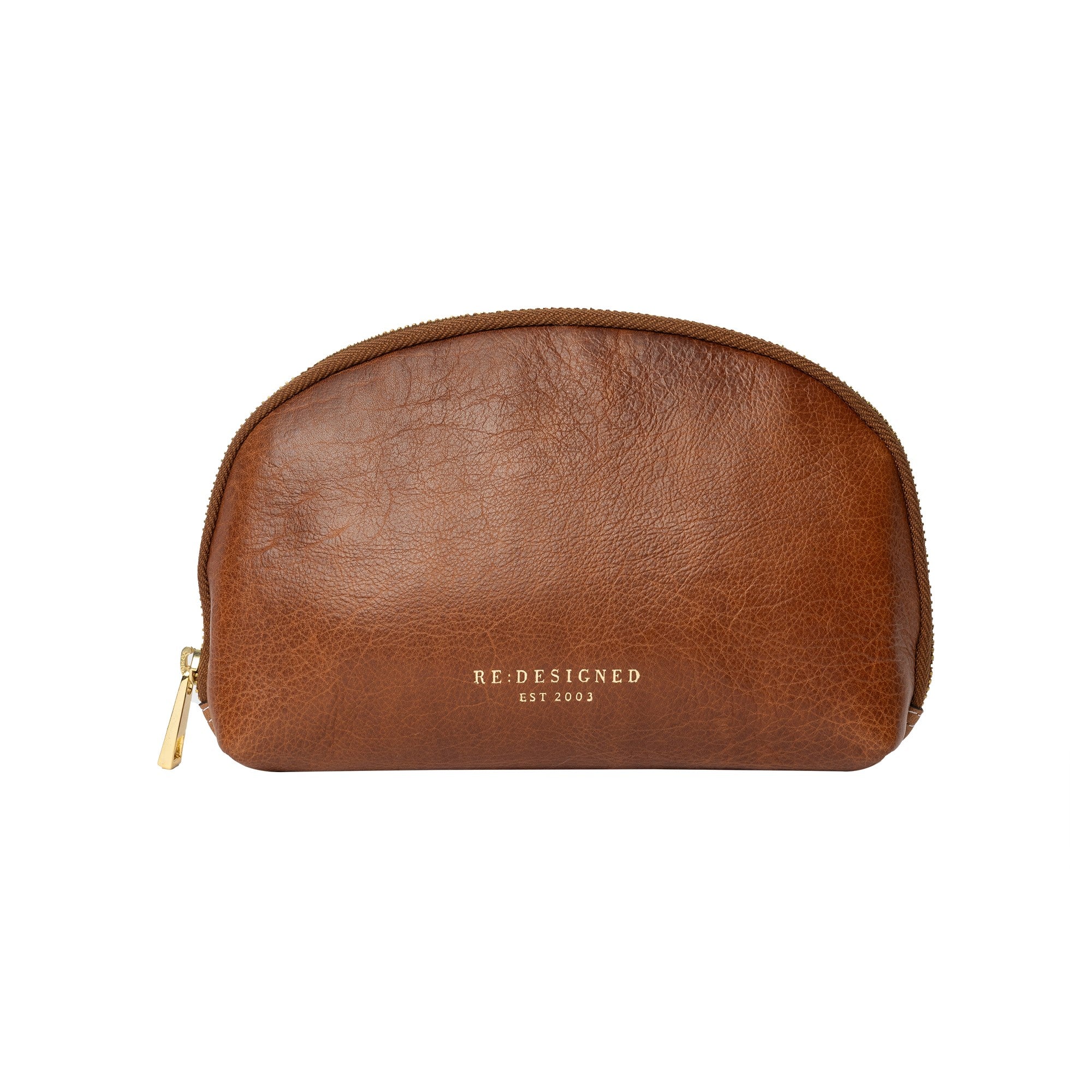 Sminkemappe | Skinn | Liten | Walnut | Hoshi Clutch
