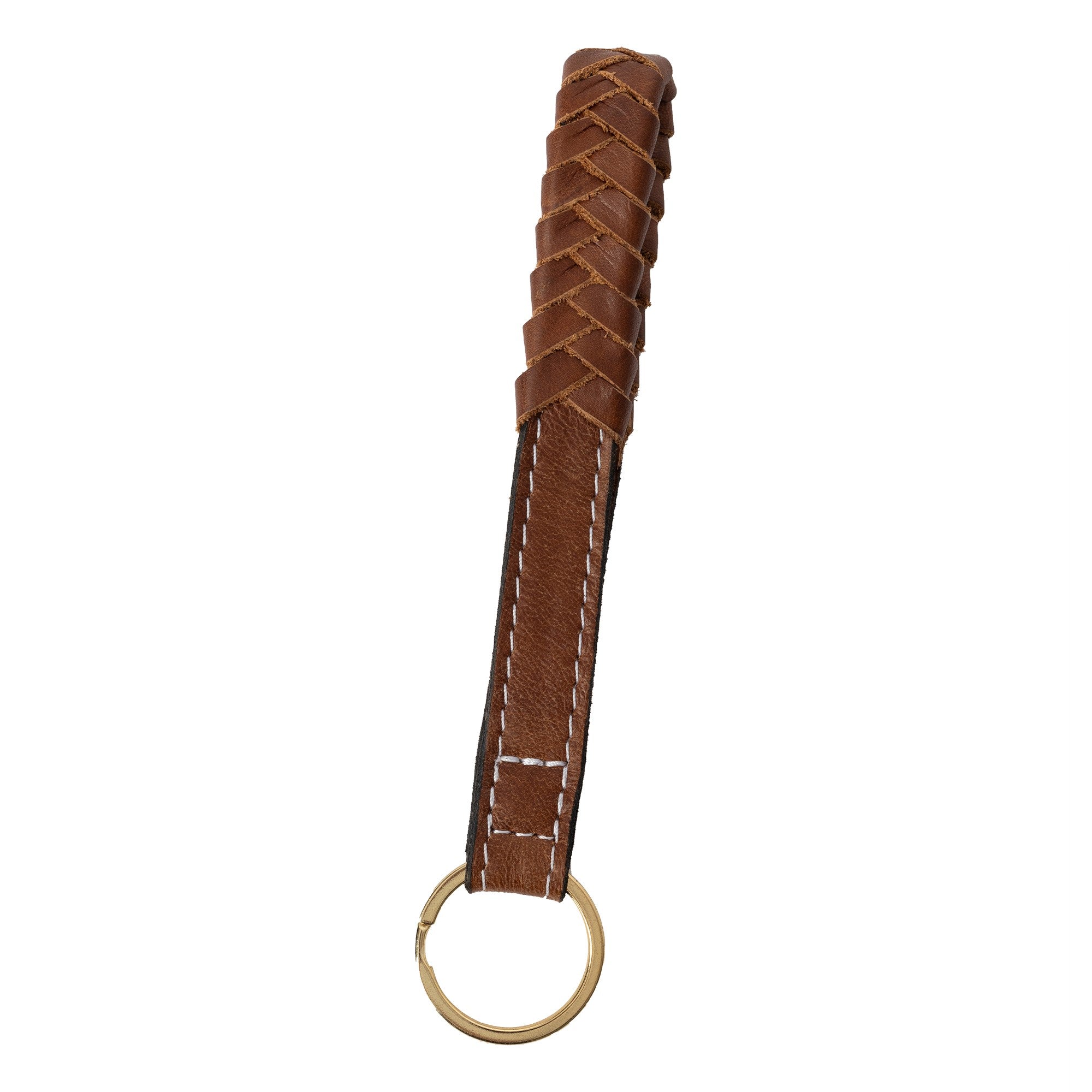 Nøkkelring | Skinn | Walnut/Gull | Humna Keyhanger